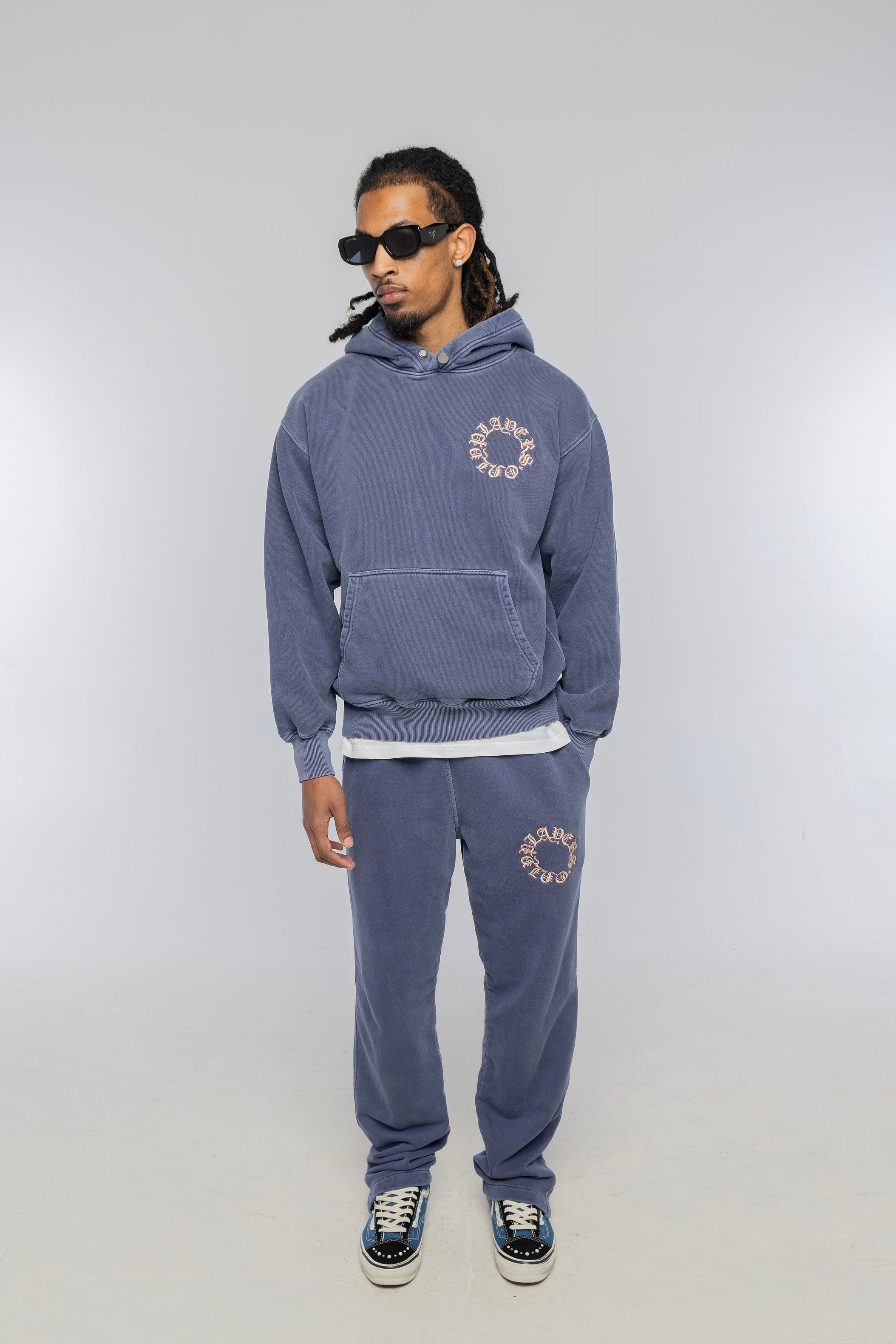 Players Only Embroidered Washed Navy Sweatpants