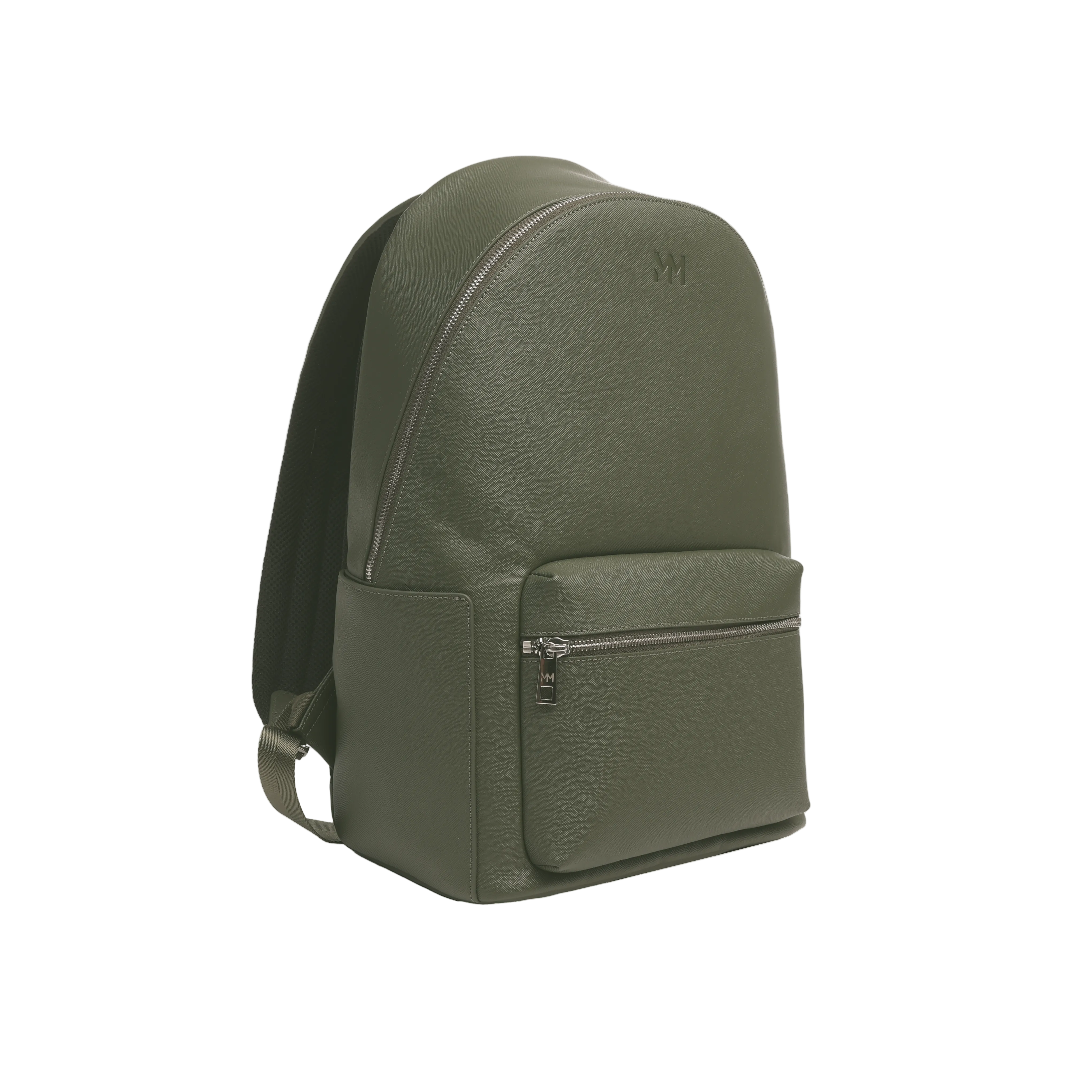 MM London Nardo Saffiano Leather Olive Backpack
