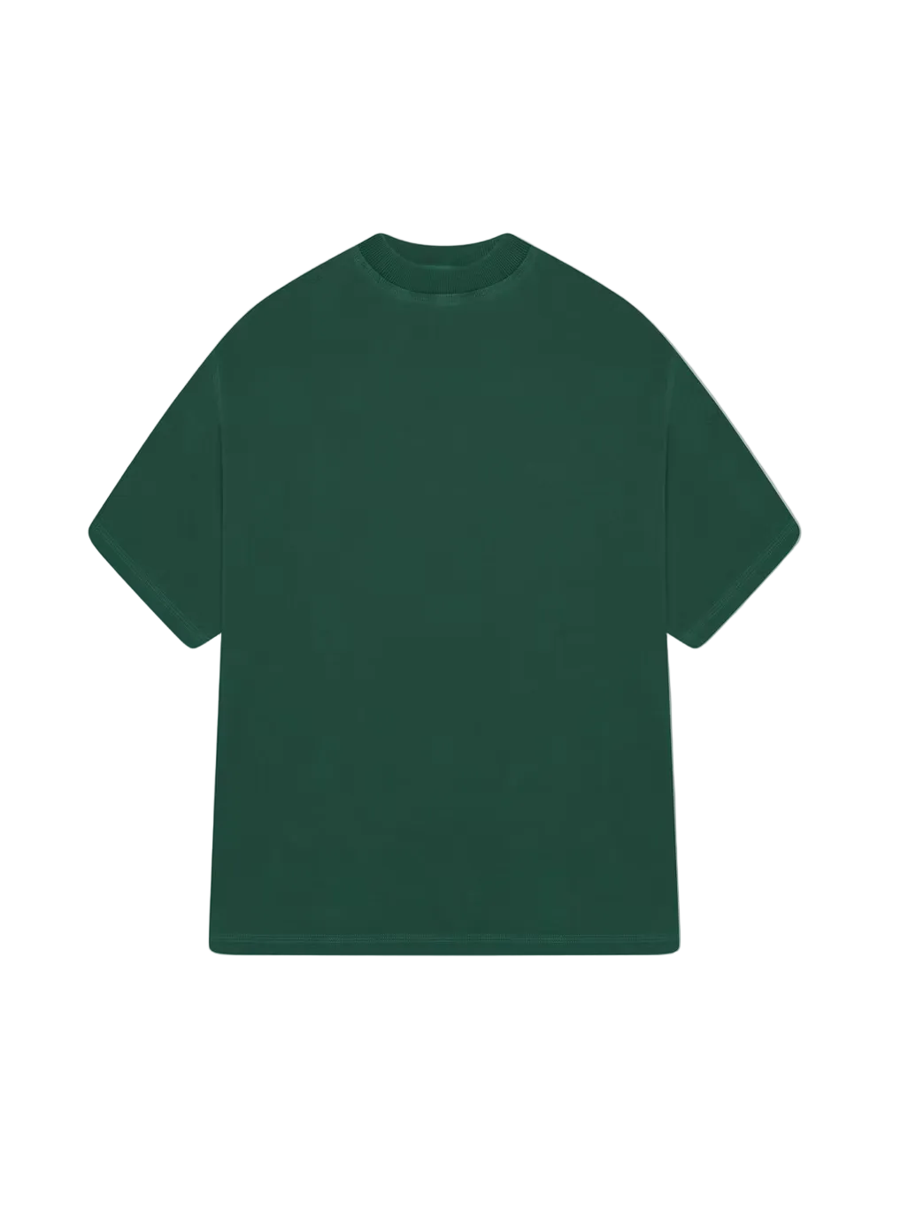 Front view of Kaizen Market Blank Heavyweight Vintage Green T-shirt