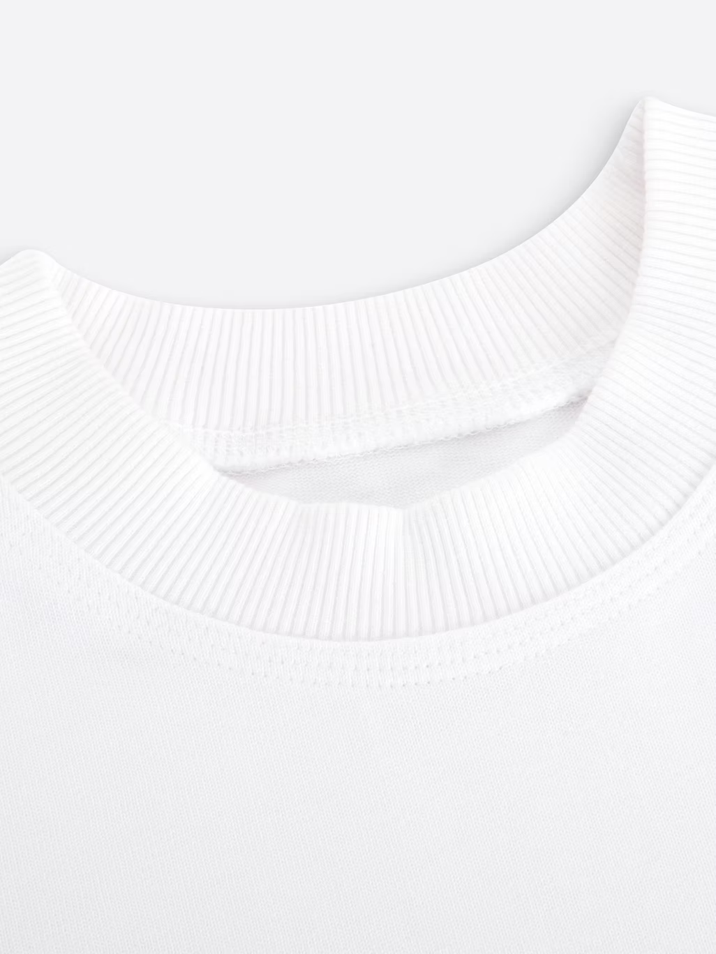 Detail view of Kaizen Market Blank Heavyweight White T-shirt