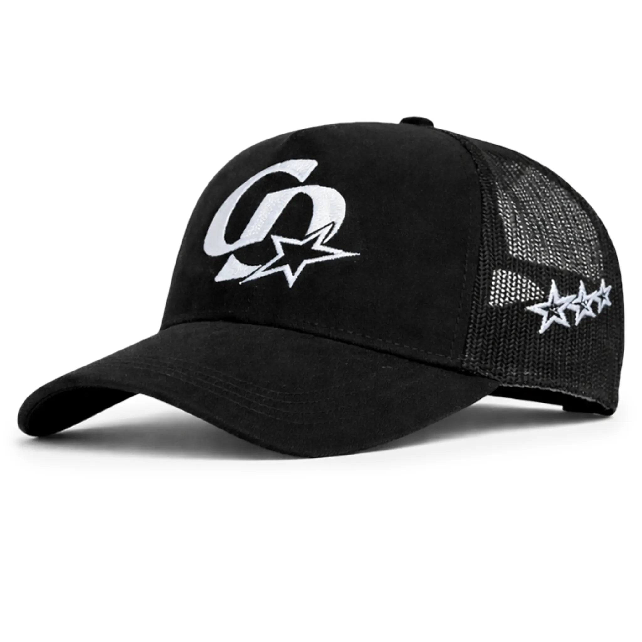 Cardair CD Star Suede Black White Trucker Cap