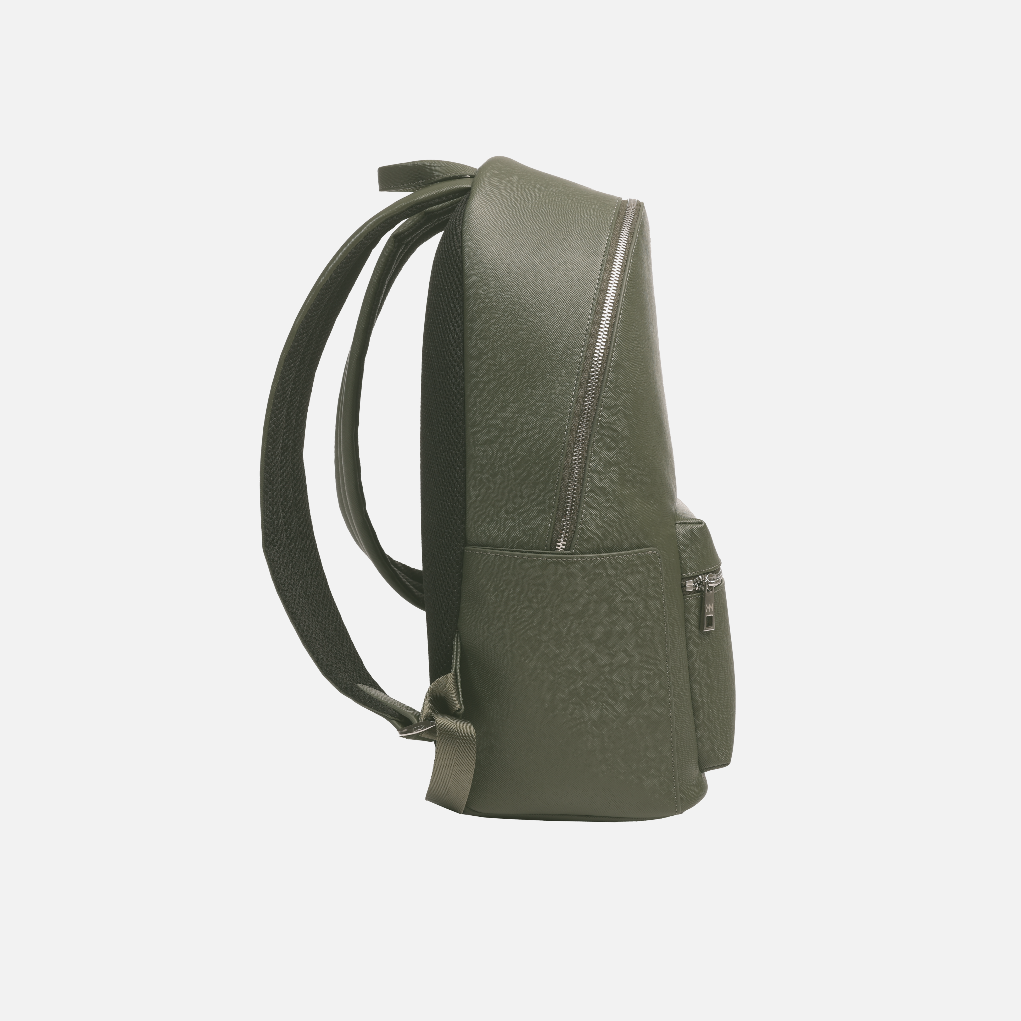 MM London Nardo Saffiano Leather Olive Backpack