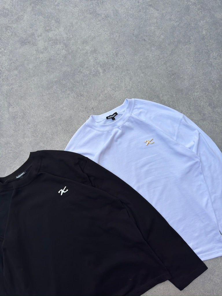 Detail view of Kaizen Market Everyday Longsleeve Black T-shirt