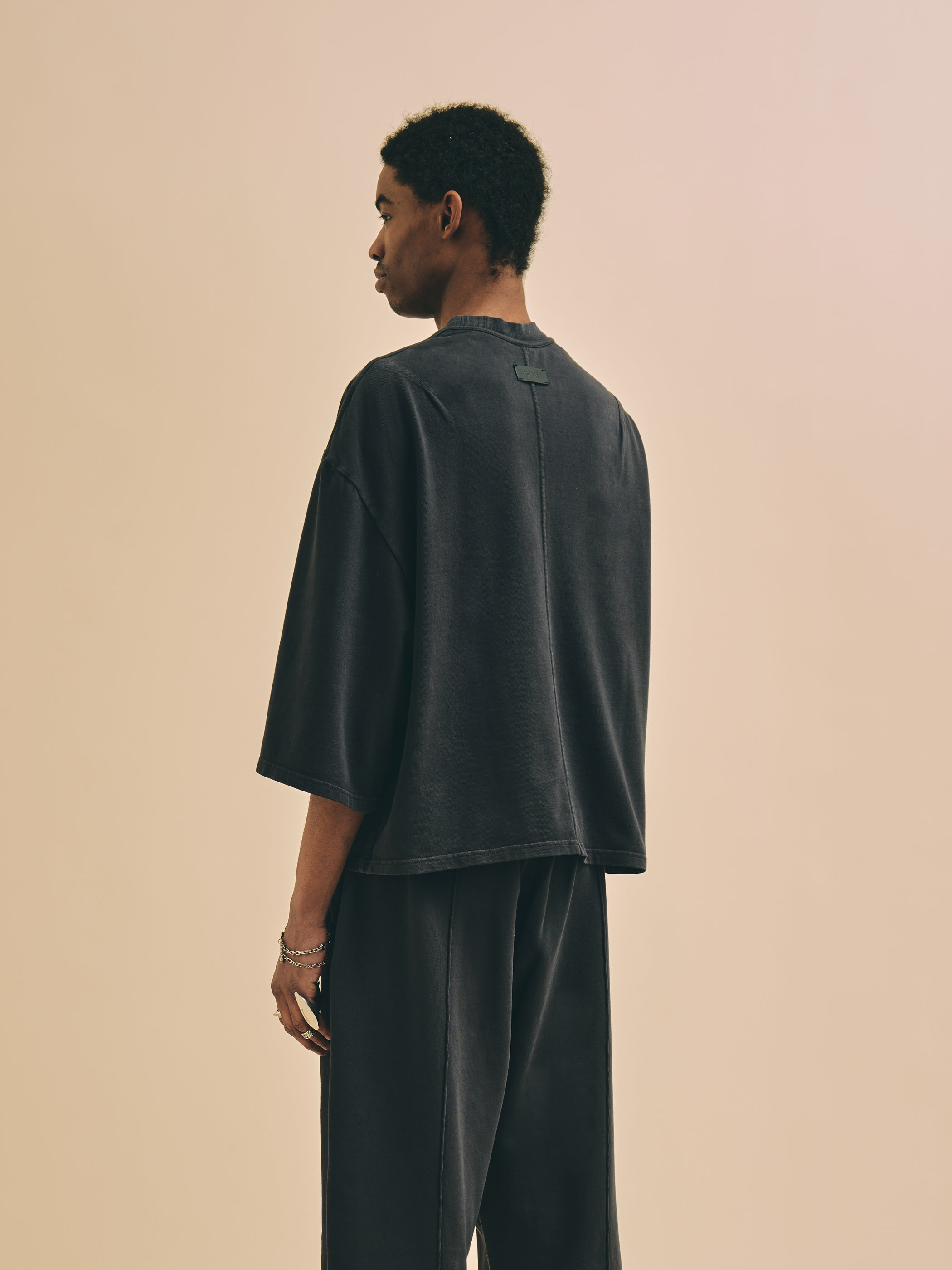 Florence Black Crop Charcoal T-Shirt