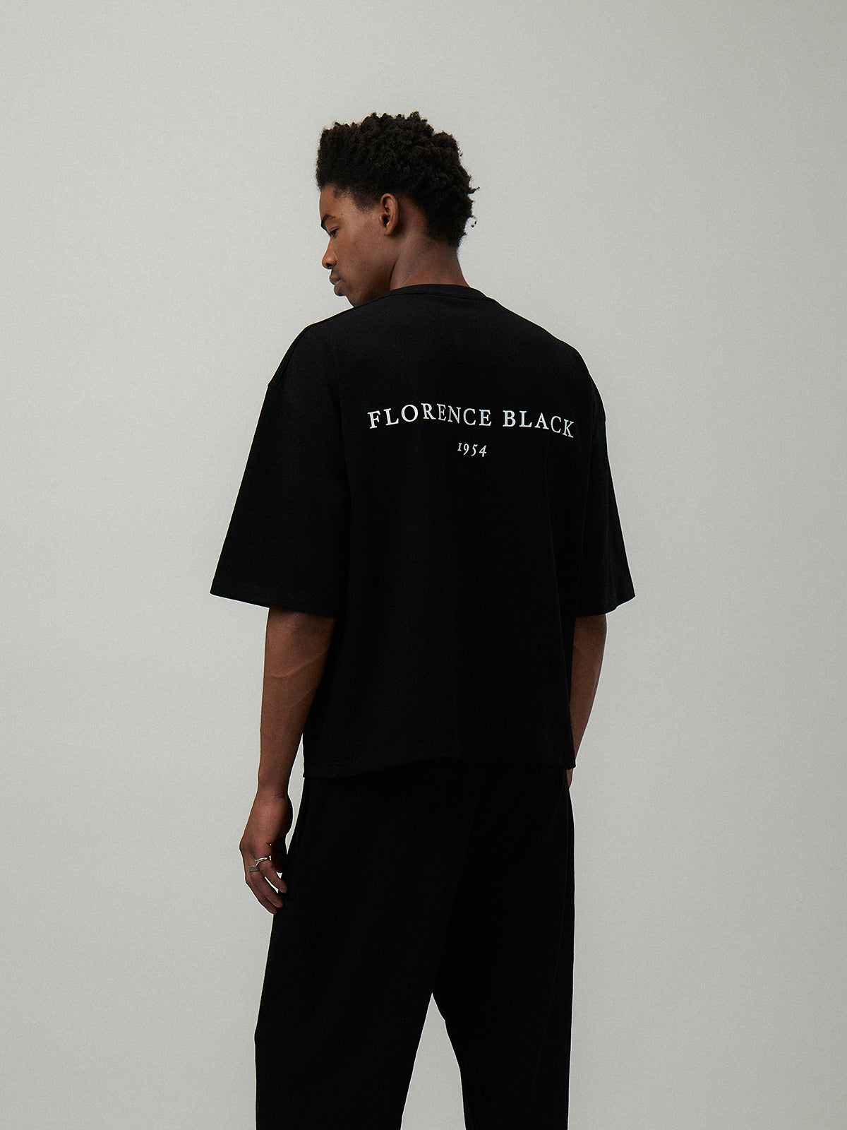 Florence Black 1954 Oversized Black T-Shirt