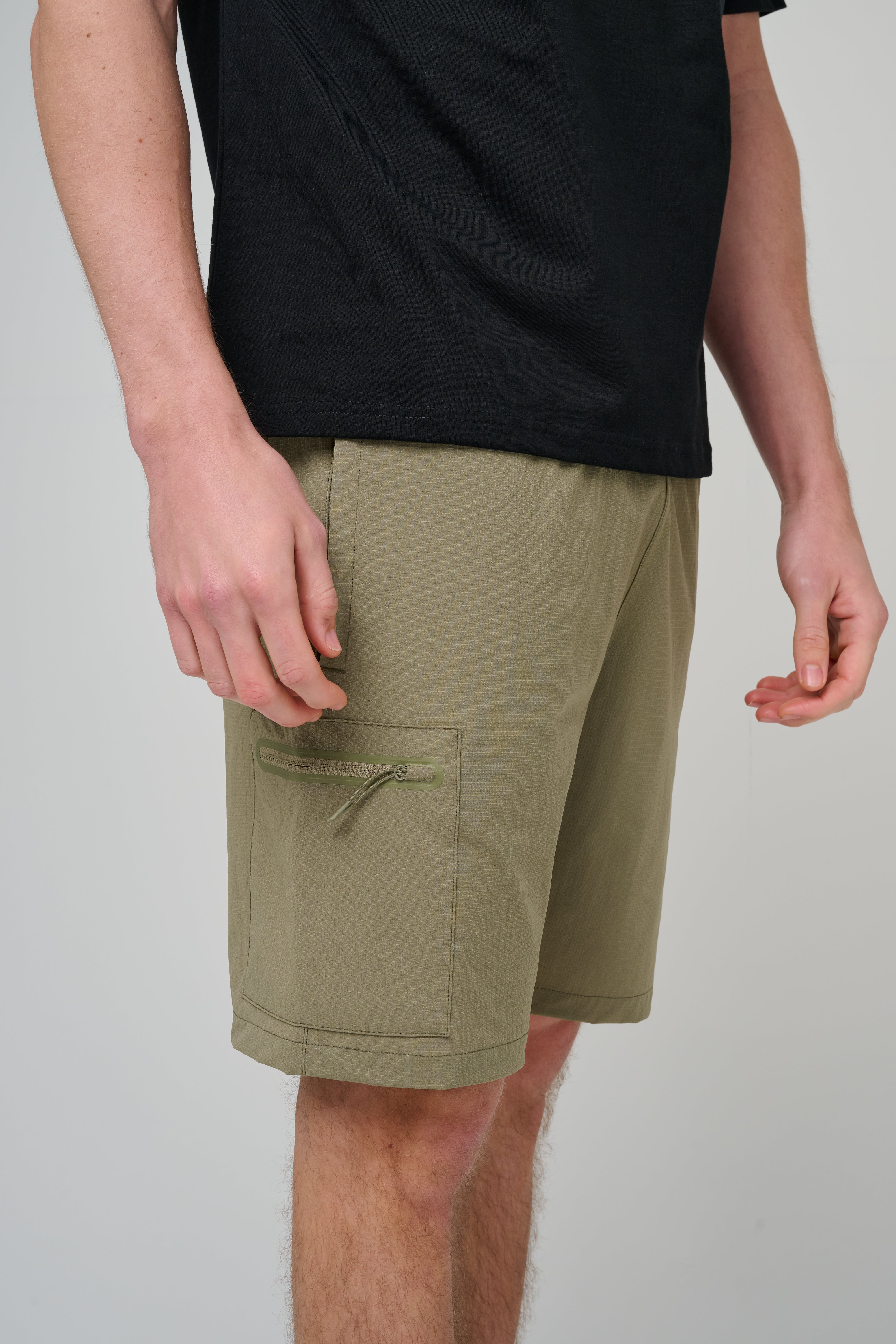 CAPO Utility Tech Olive Cargo Shorts