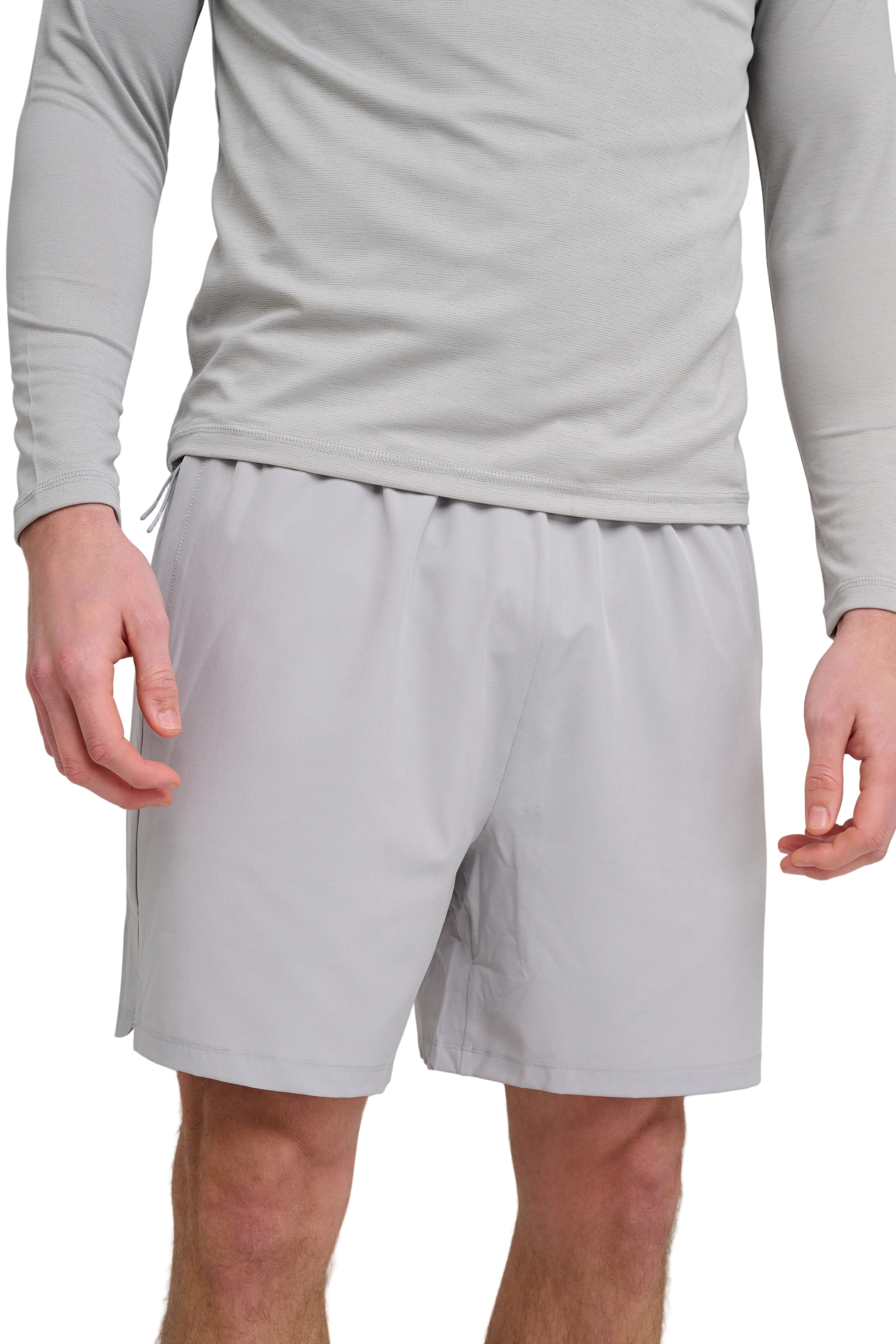 Front view of CAPO Active Core Grey Shorts