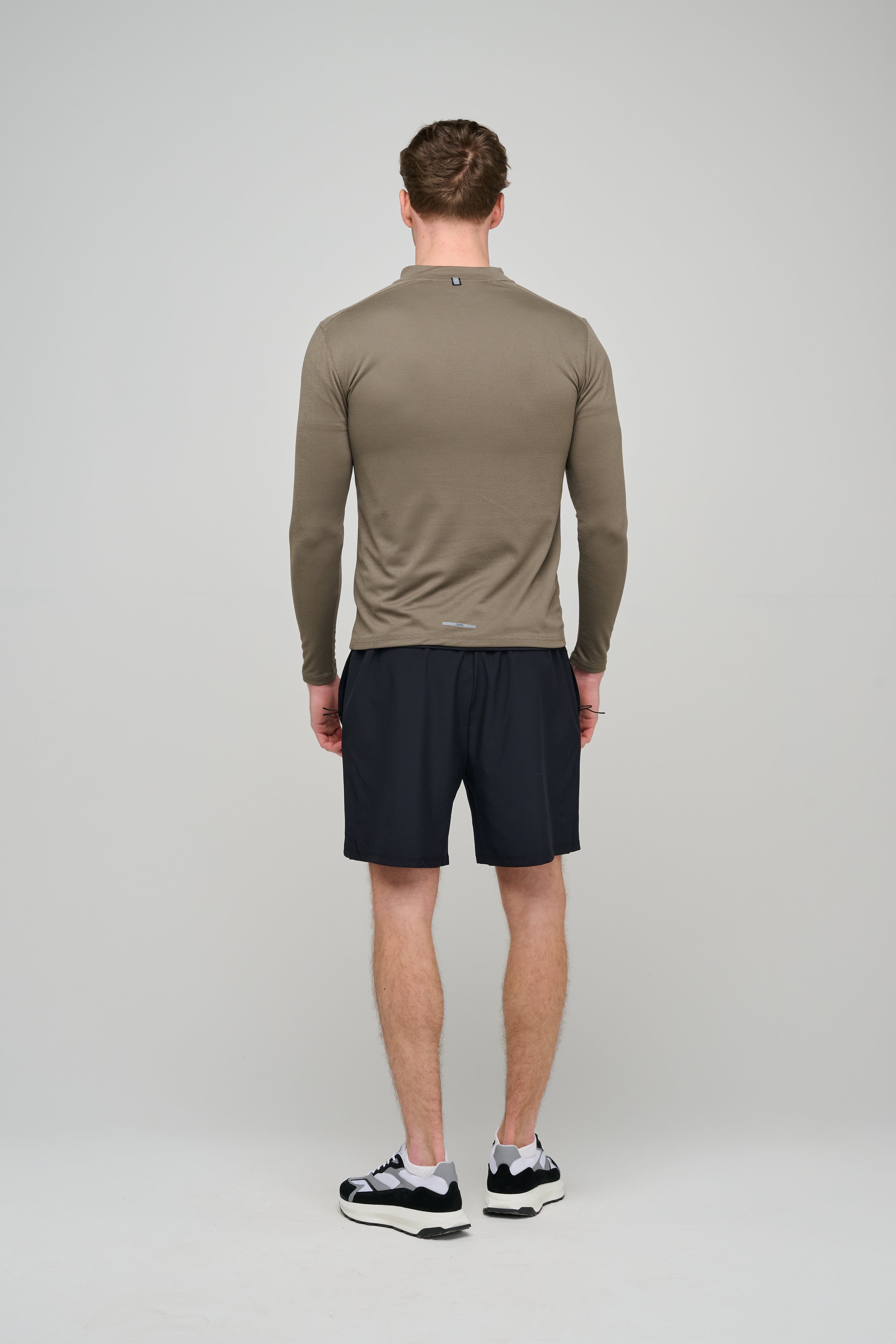 Back view of CAPO Active Core Black Shorts