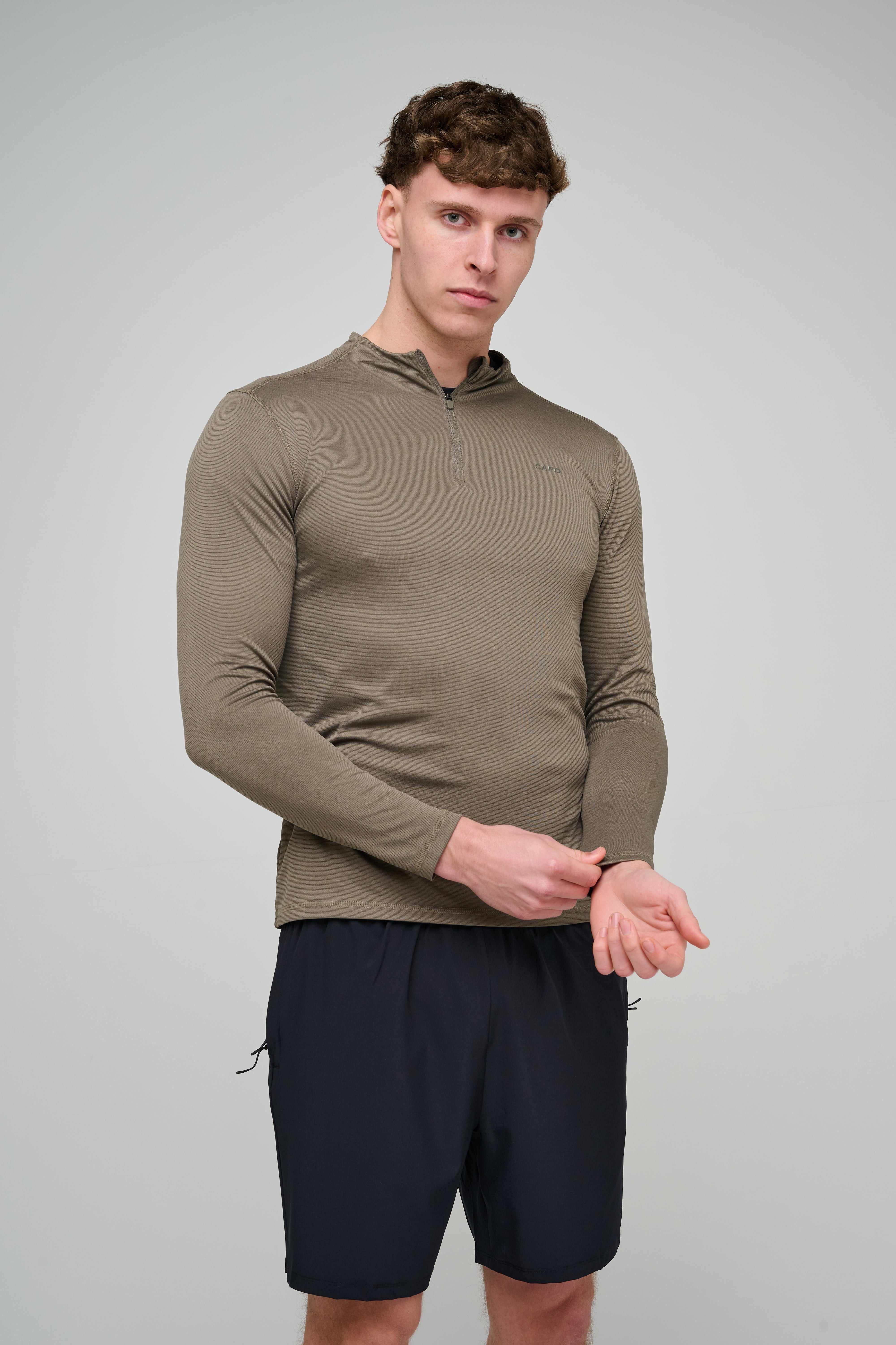 Model view of CAPO Active Core Black Shorts