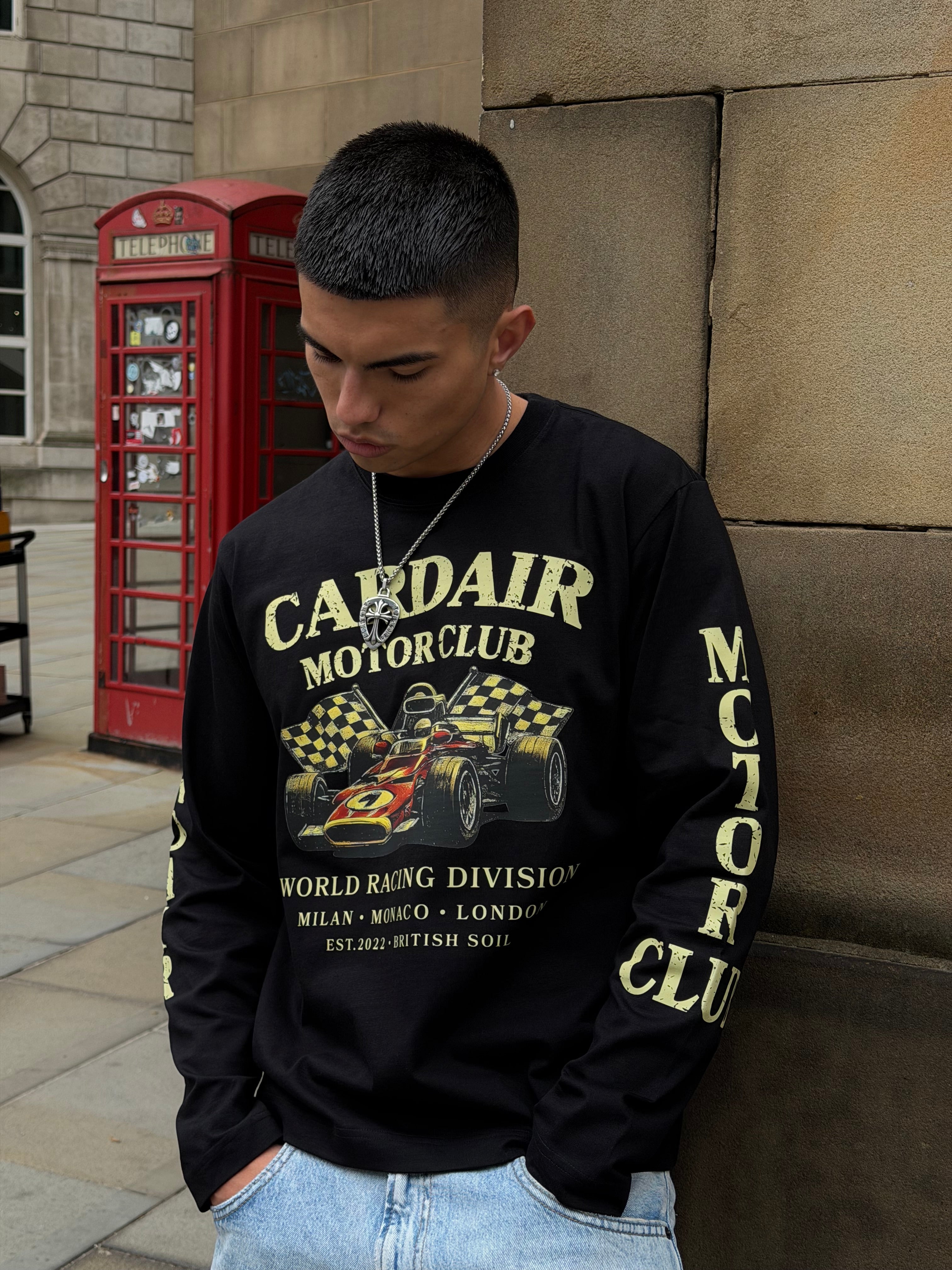 Cardair Motor Club L/S Black T-Shirt