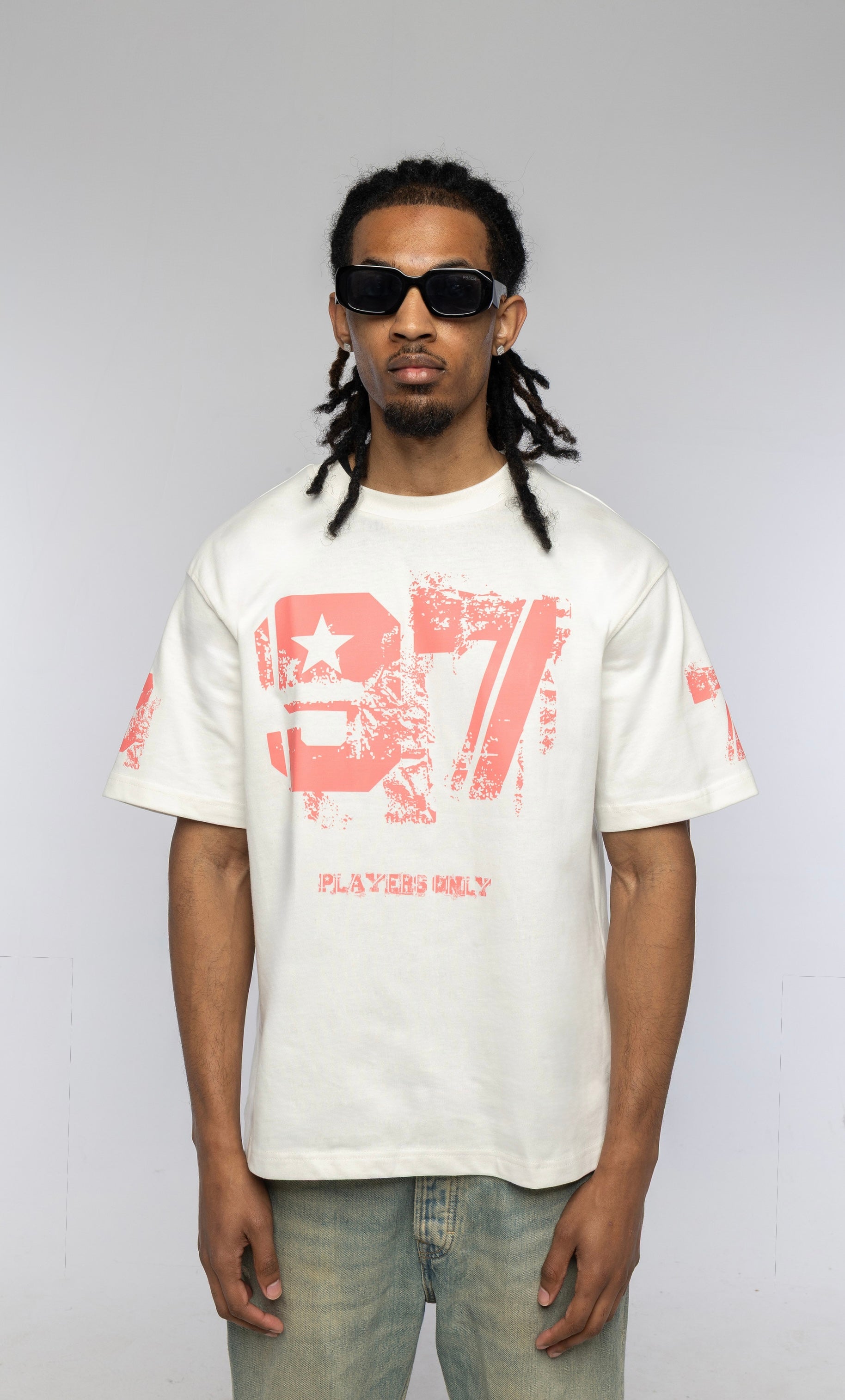 Players Only Distressed 97 Jersey Black T-Shirt
