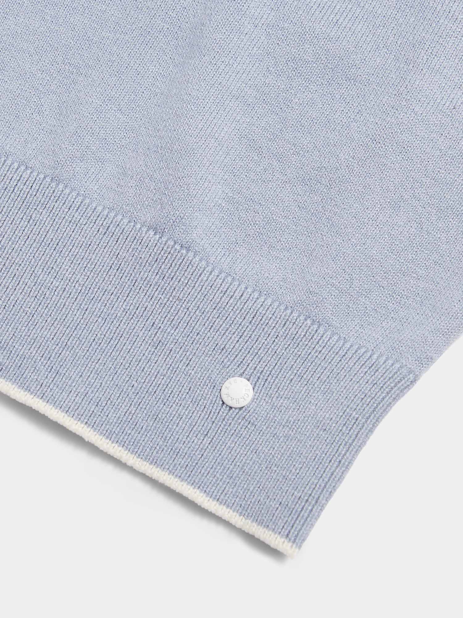 Peckham Rye Knit Blue Blizzard Polo Shirt