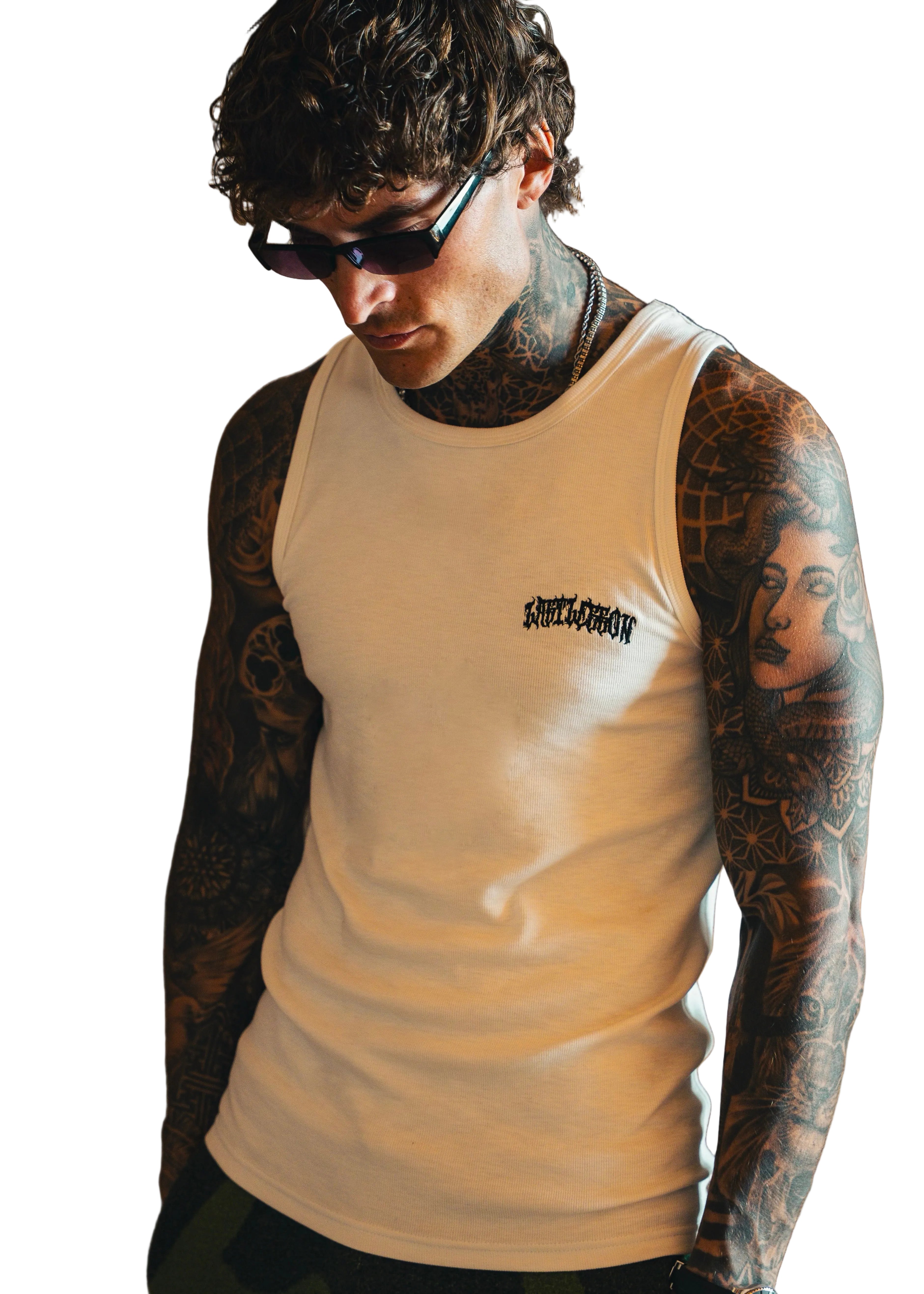 Last Lesson Ribbed Vest White Vest