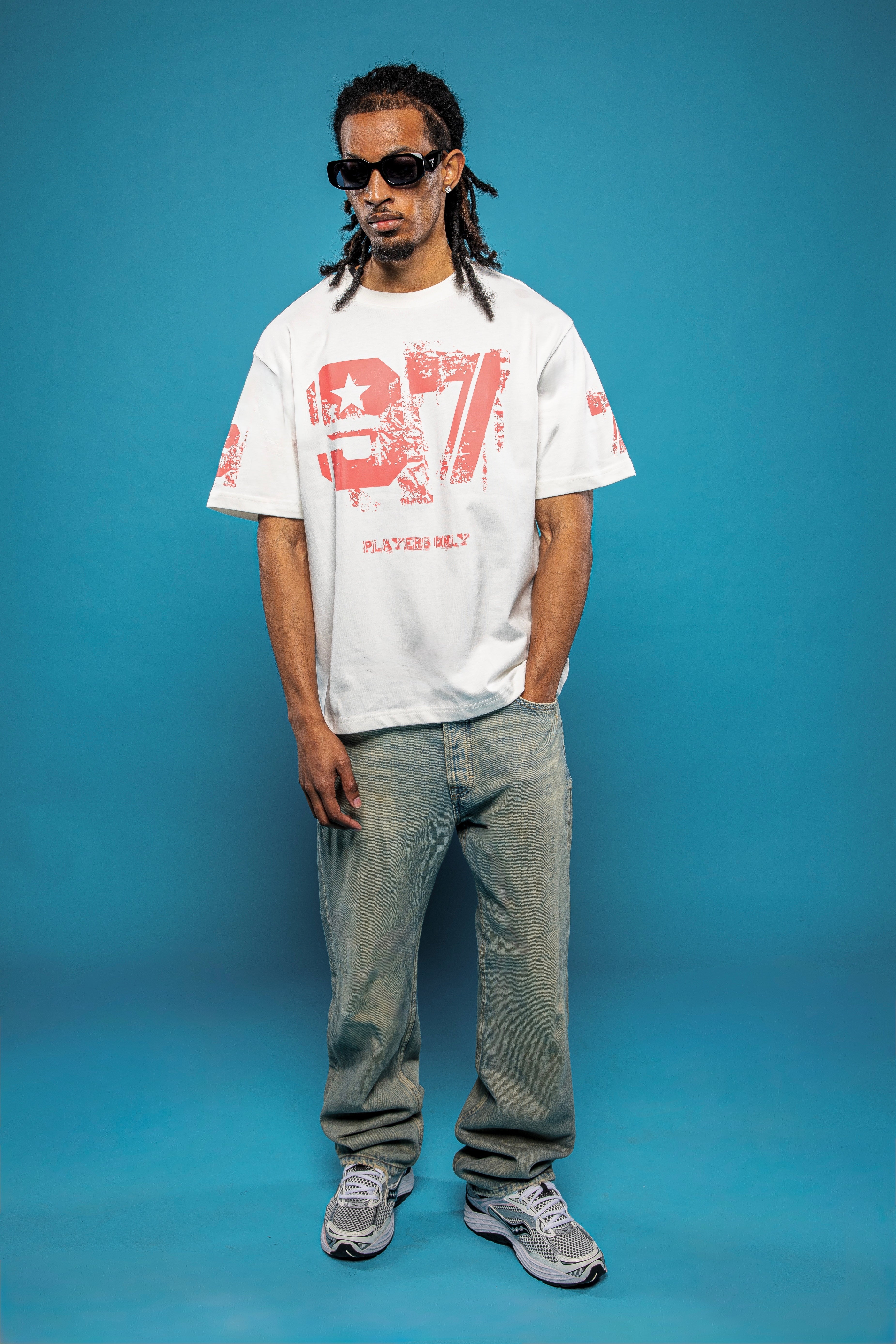 Players Only Distressed 97 Jersey Black T-Shirt