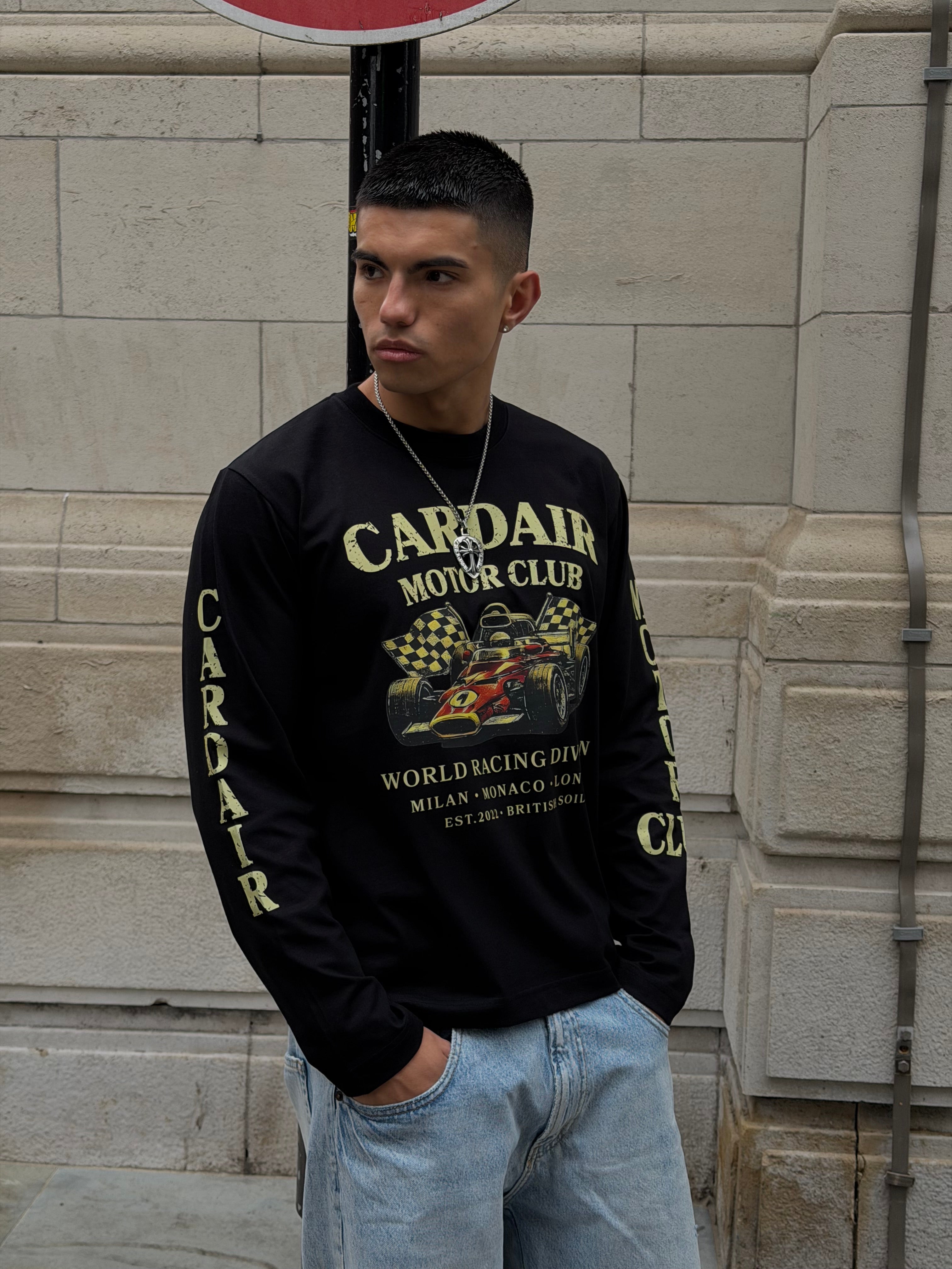Cardair Motor Club L/S Black T-Shirt
