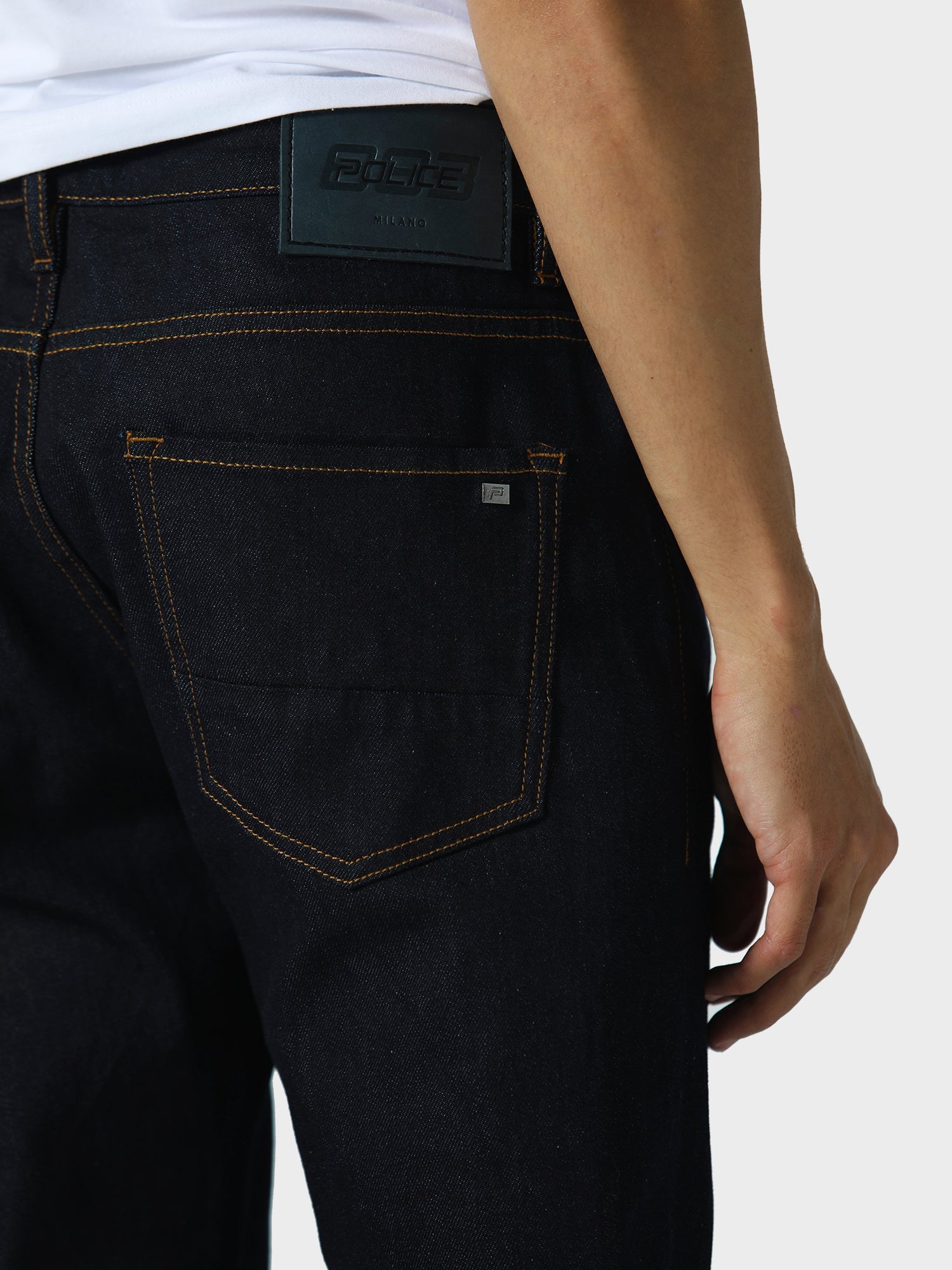Detailed Back View of 883 Police Todd 992 Mattia Regular Fit Jeans