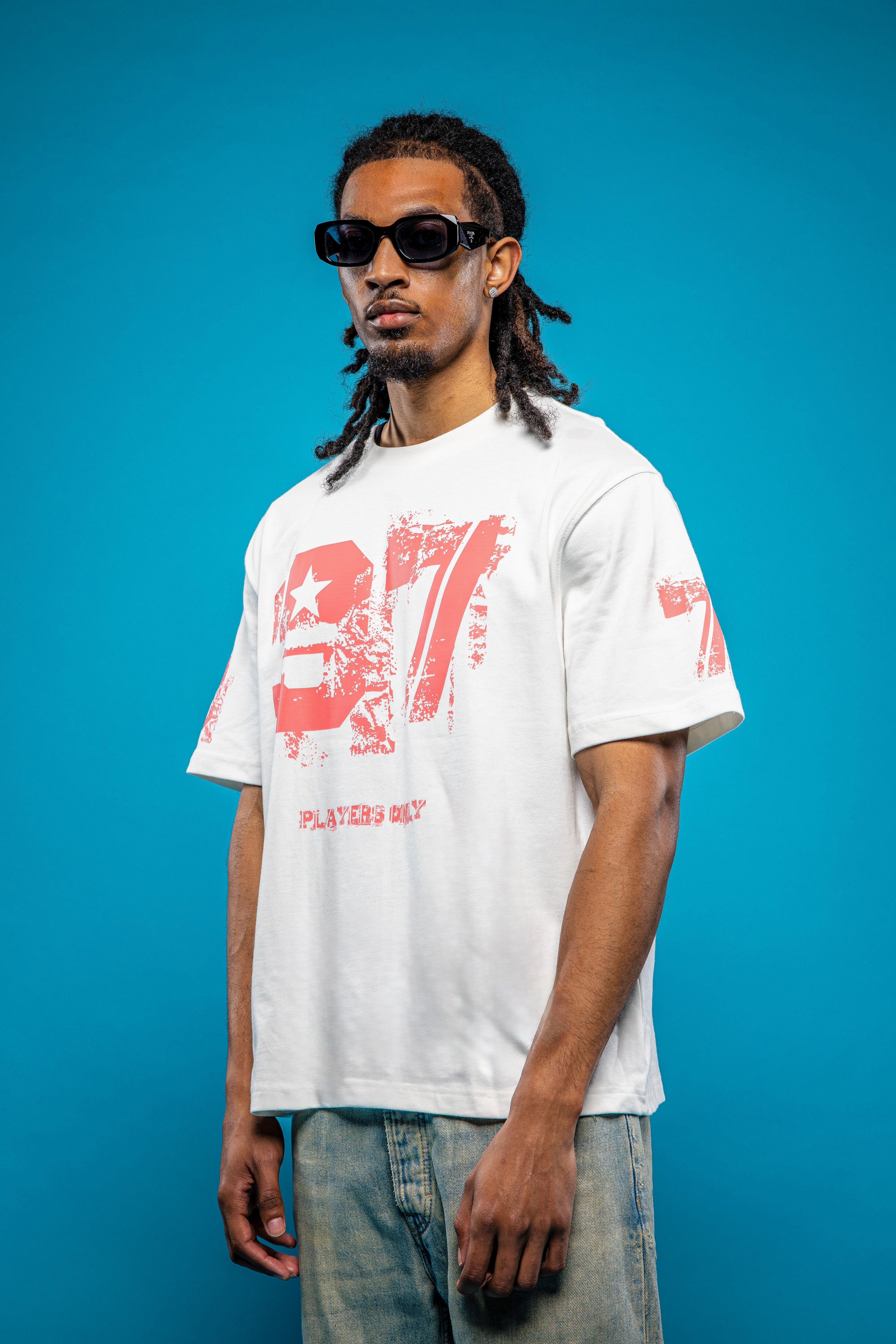 Players Only Distressed 97 Jersey Black T-Shirt