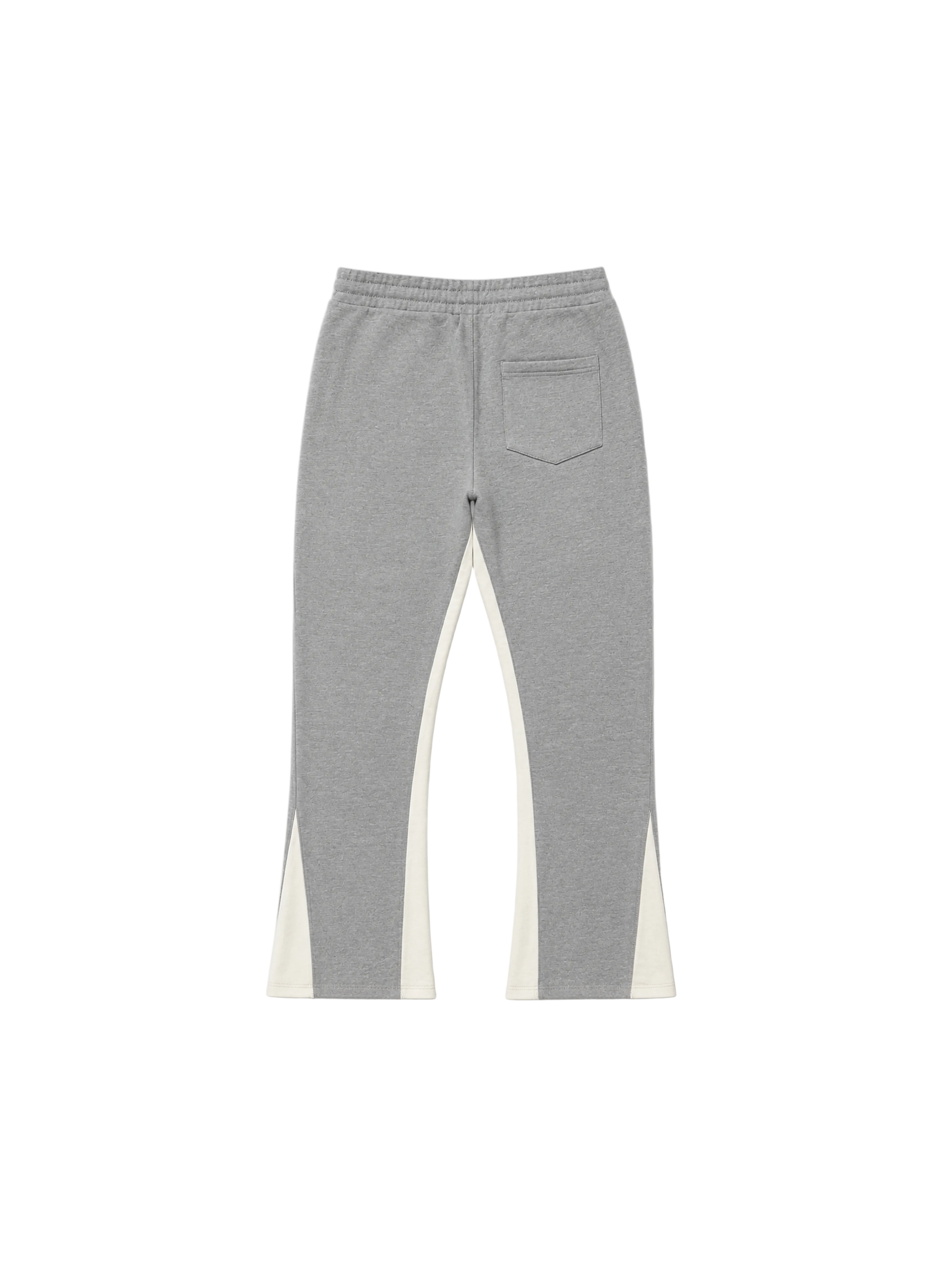 Back view of kortsiide Superstar Flared Marl Grey Sweatpants
