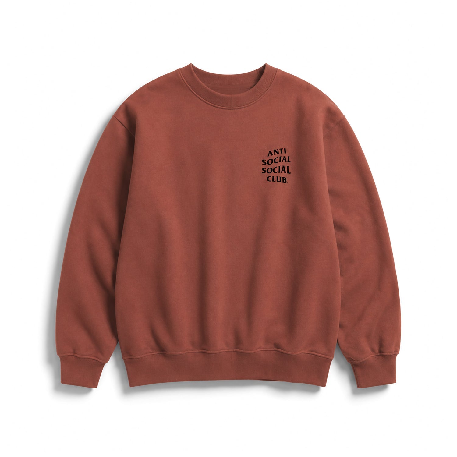 Front View of Anti Social Social Club Kids Kkotch Brown Sweatshirt