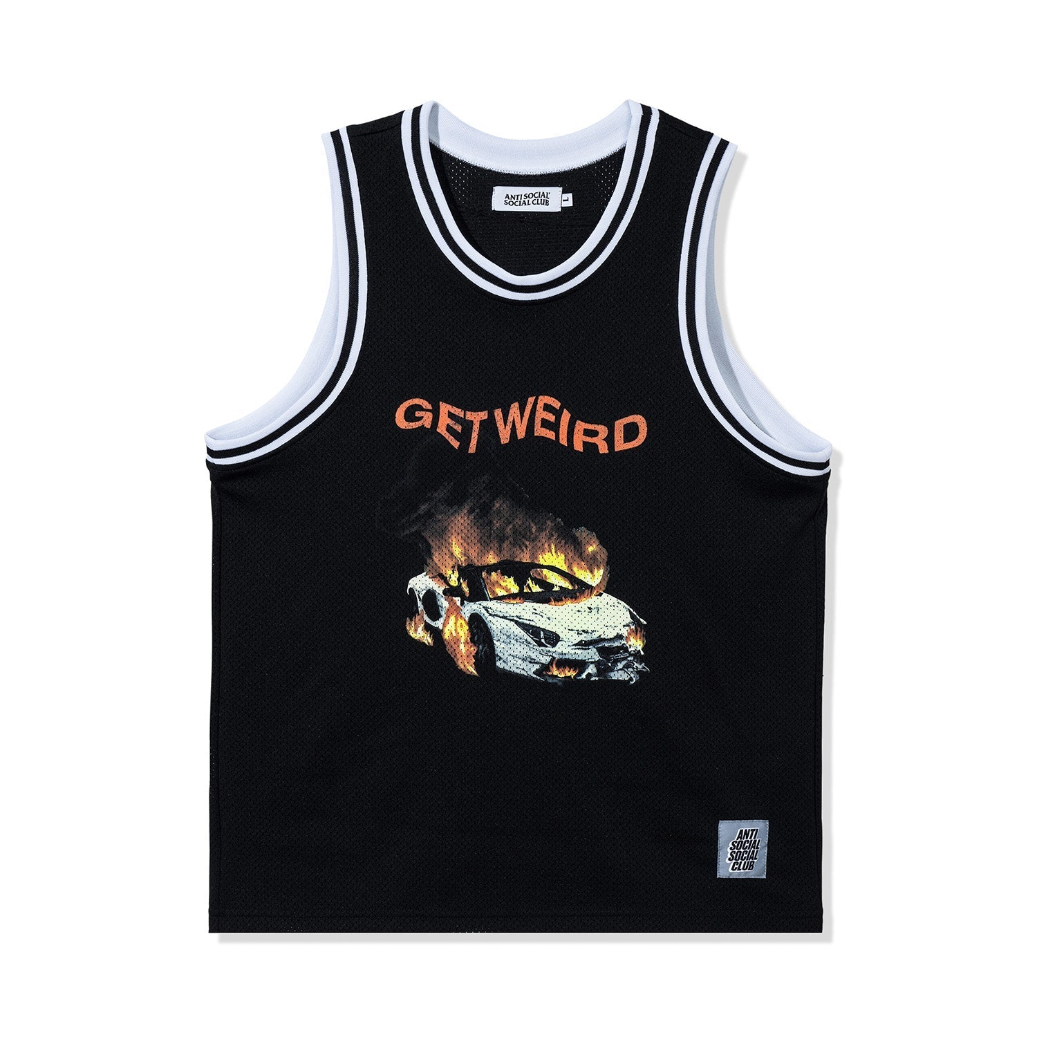 Anti Social Social Club Burnout Basketball Washed Black Vest