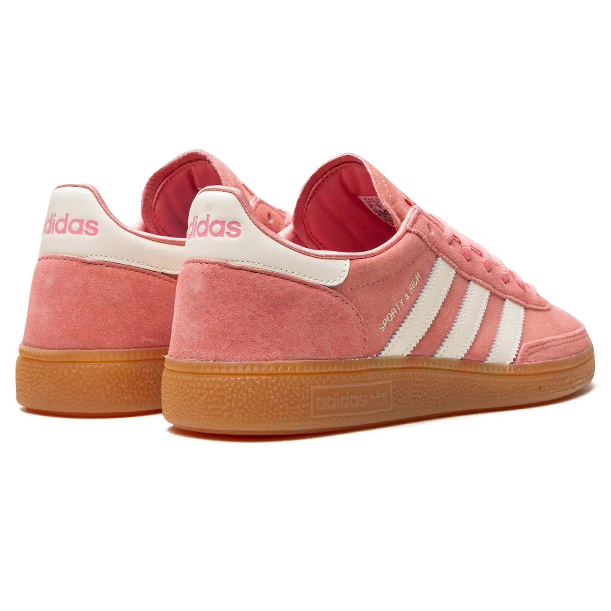 Heel view of Adidas Handball Spezial Sporty & Rich Pink Gum