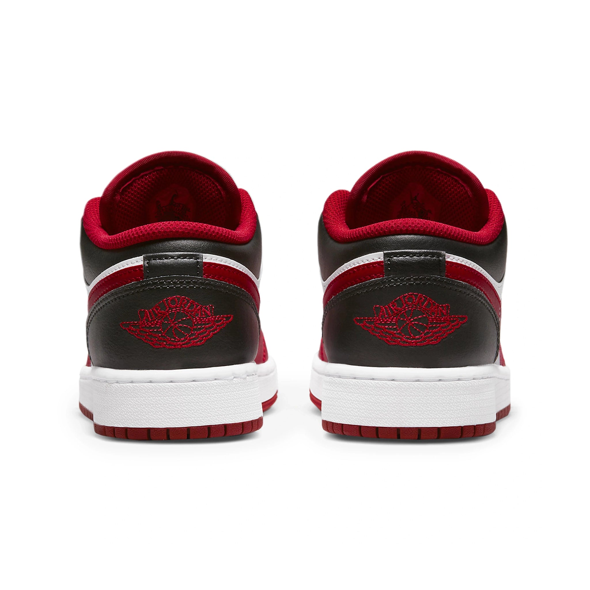 Back view of Air Jordan 1 Low Bulls (GS)