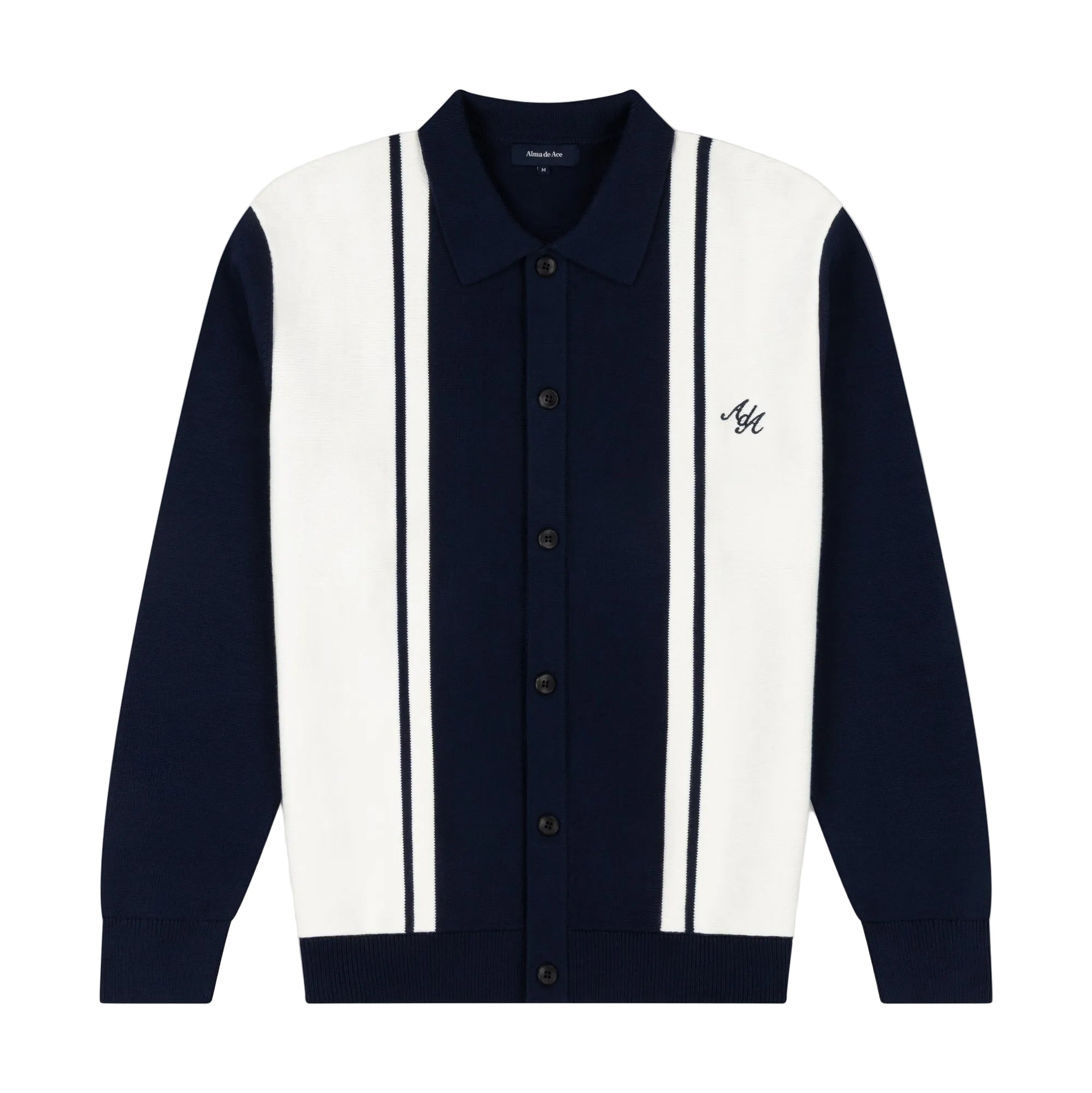 Alma De Ace Adoria Knitted Navy Cream Shirt