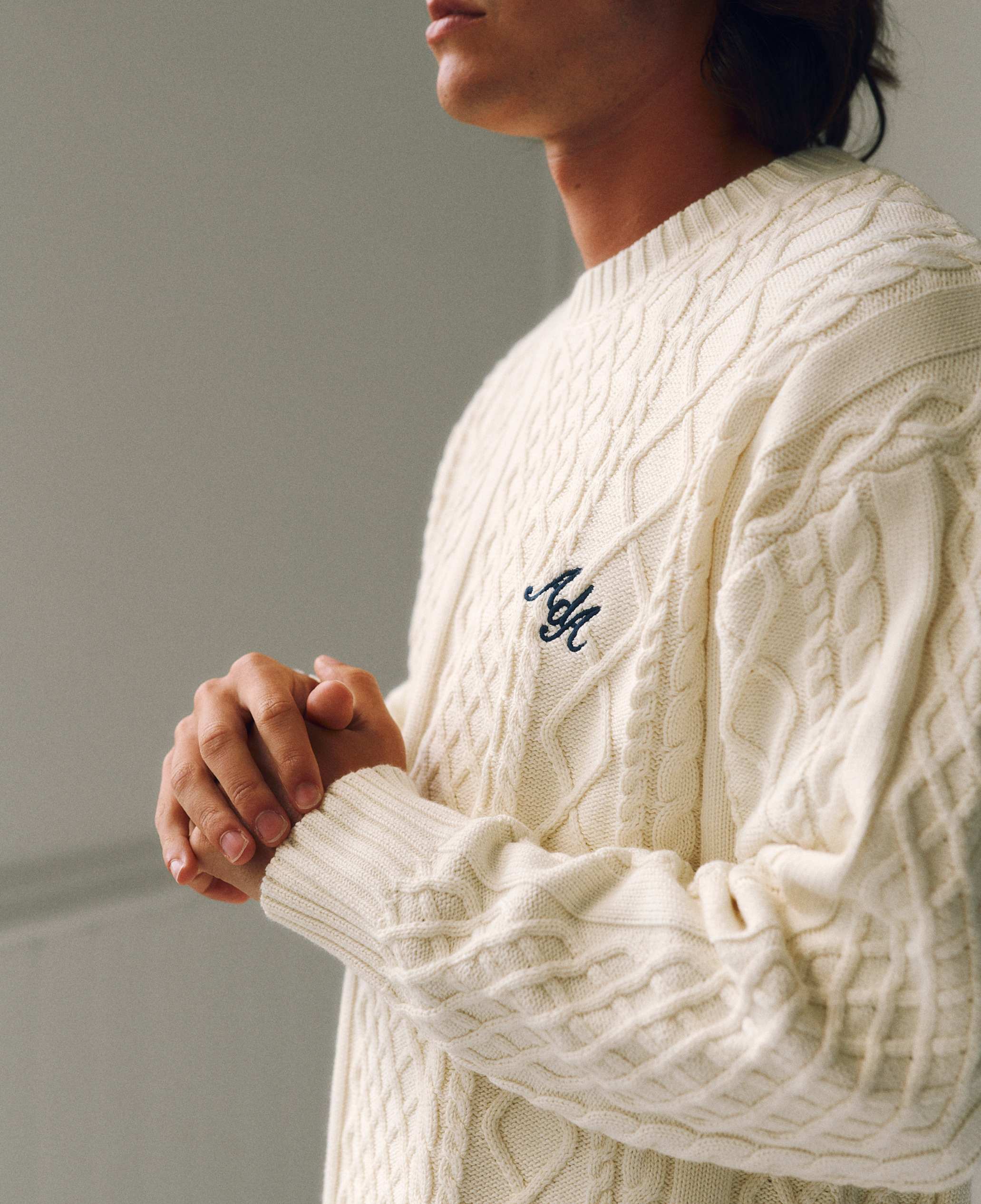 Alma De Ace Lucia Knitted Cream Sweatshirt