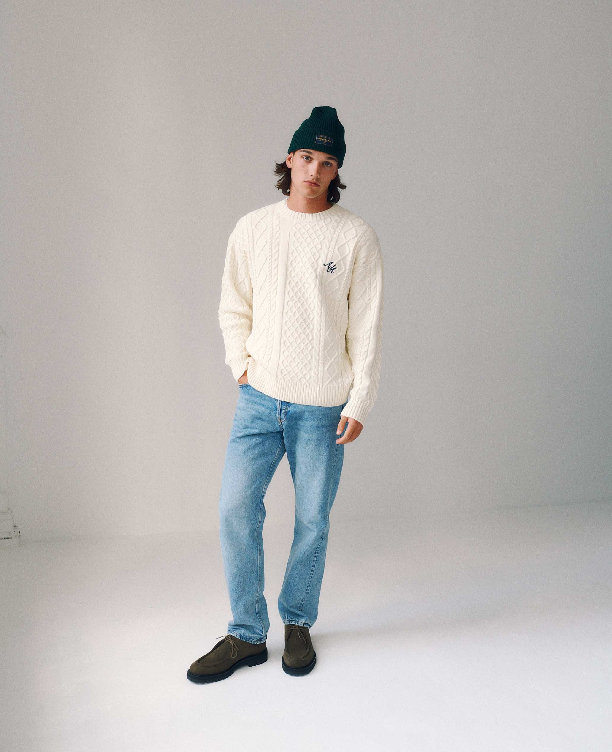 Alma De Ace Lucia Knitted Cream Sweatshirt