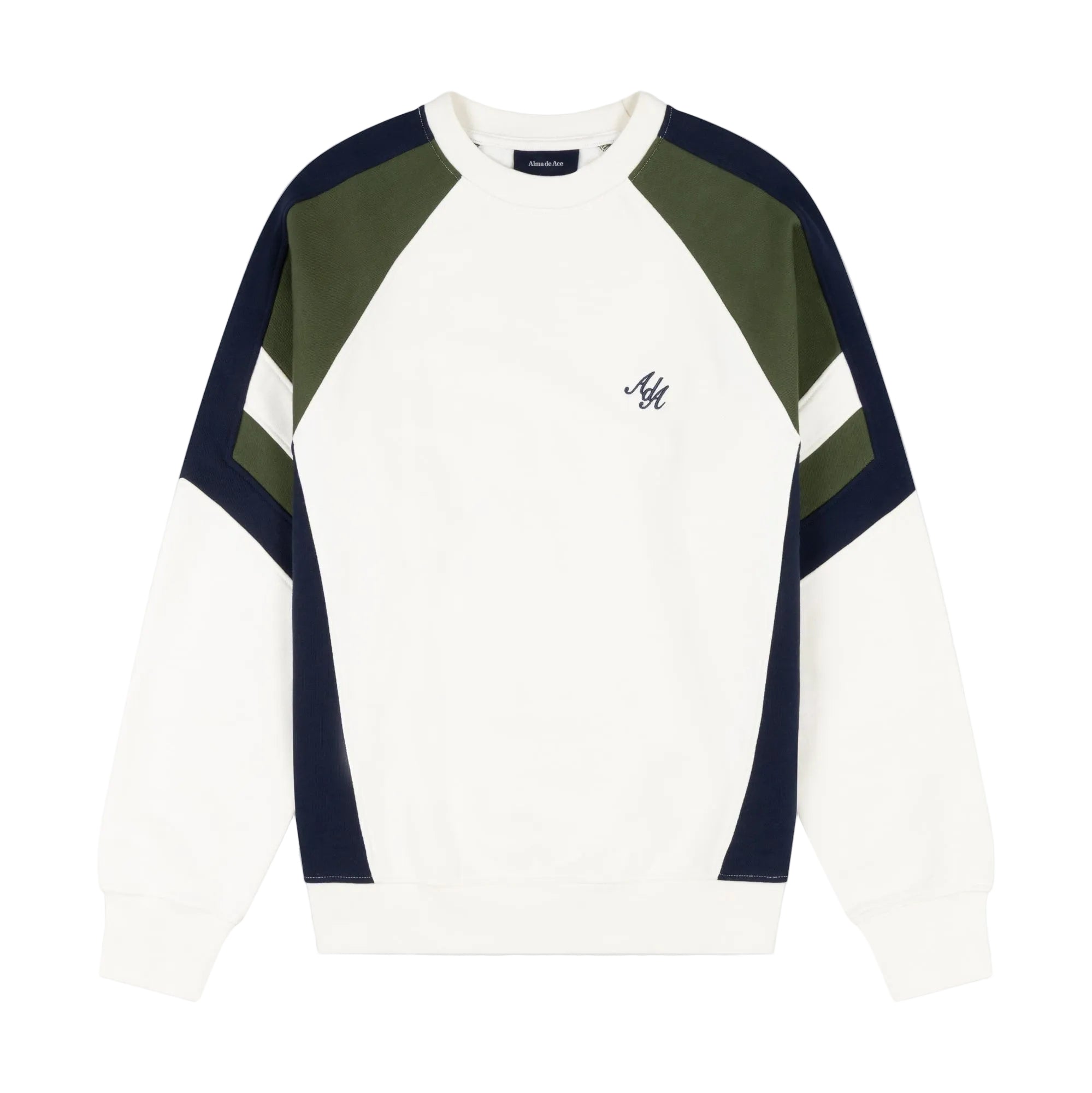 Front View of Alma De Ace Peli Cream Sweatshirt