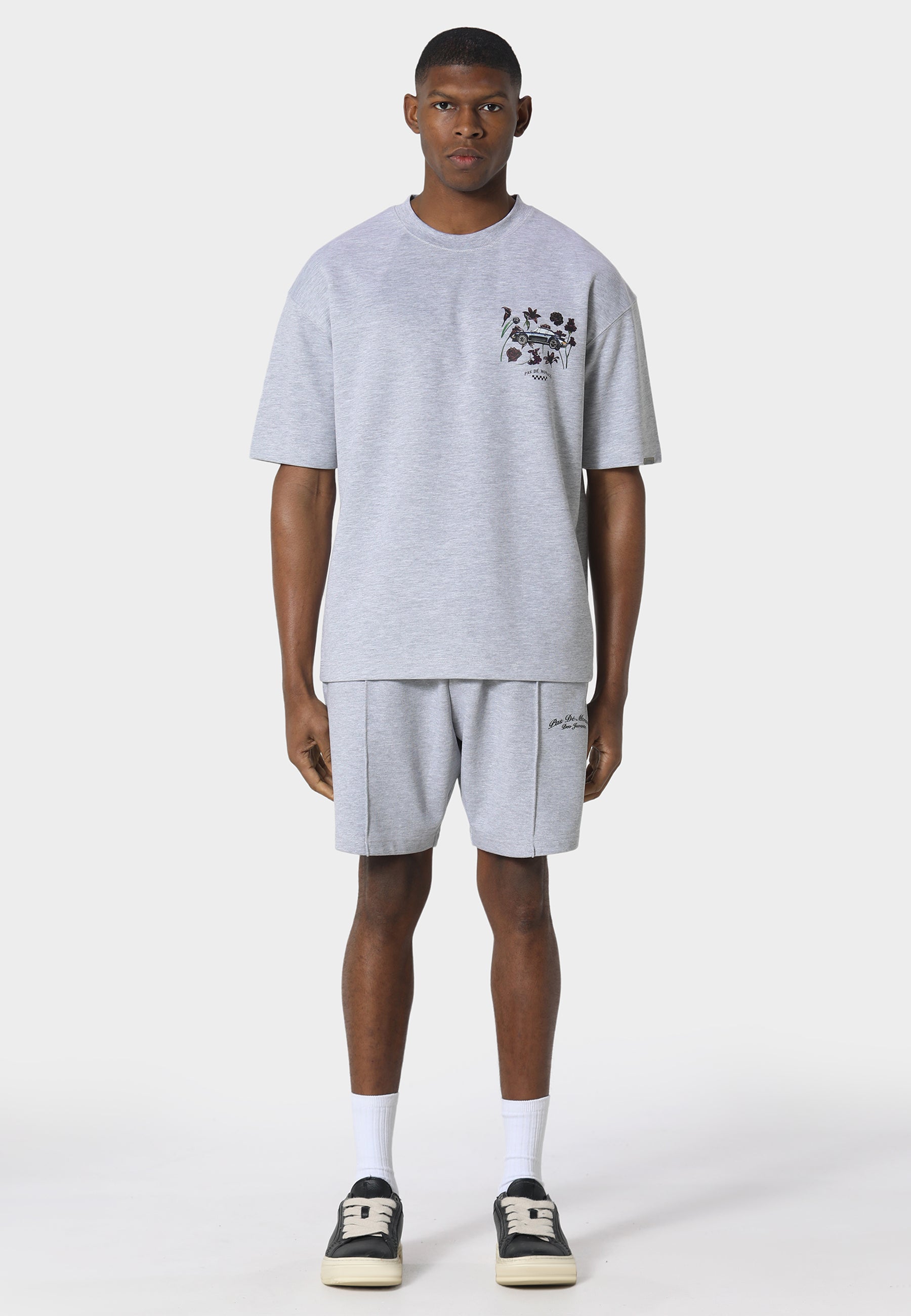 Pas De Monaco Bloom Torque Marl Grey T-Shirt