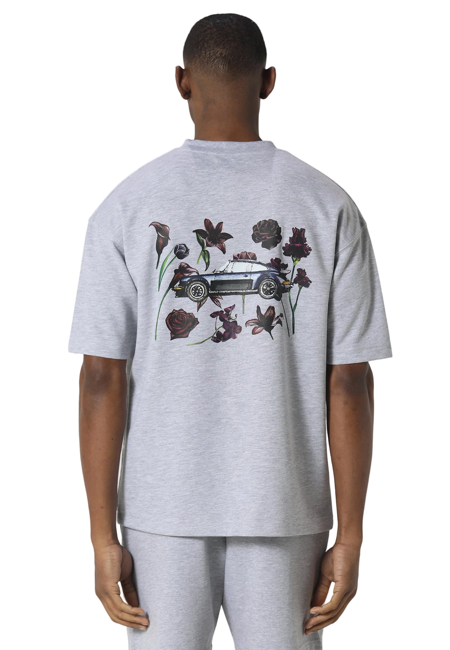 Pas De Monaco Bloom Torque Marl Grey T-Shirt