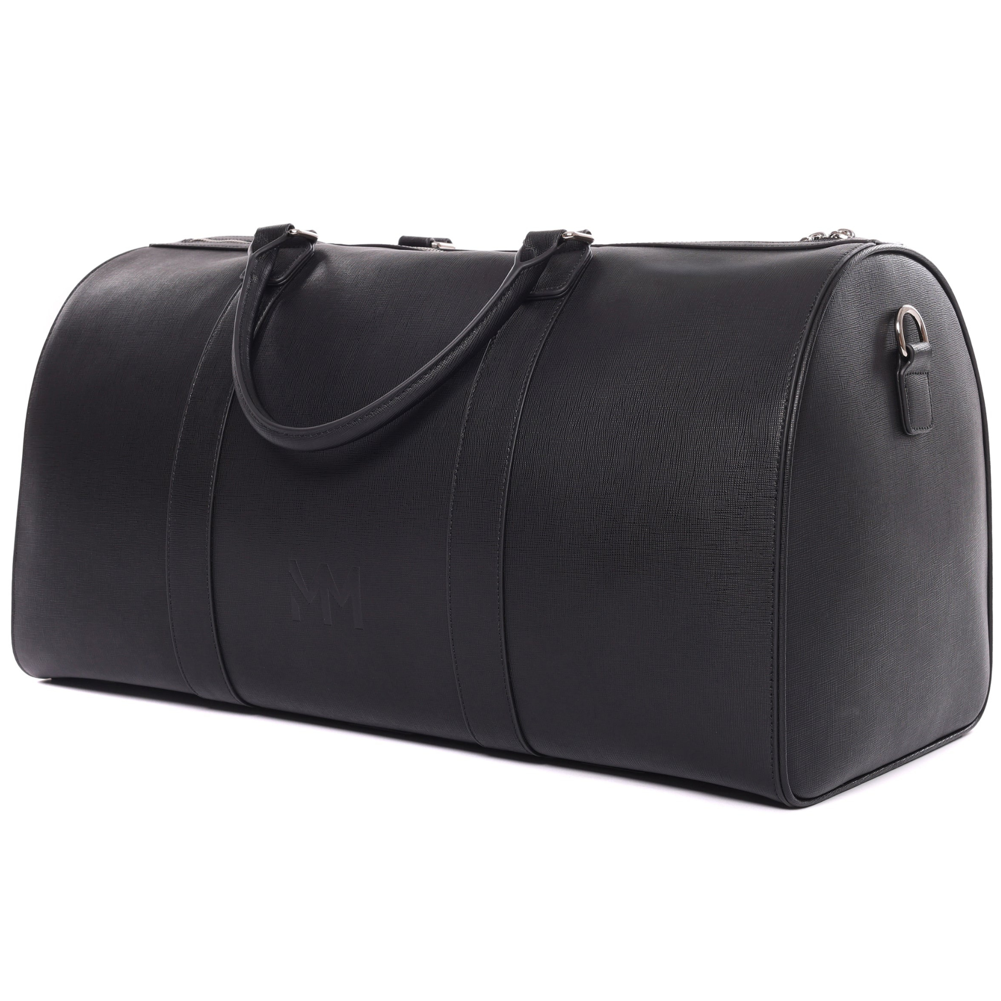 MM London Nardo Saffiano Black Duffel Bag
