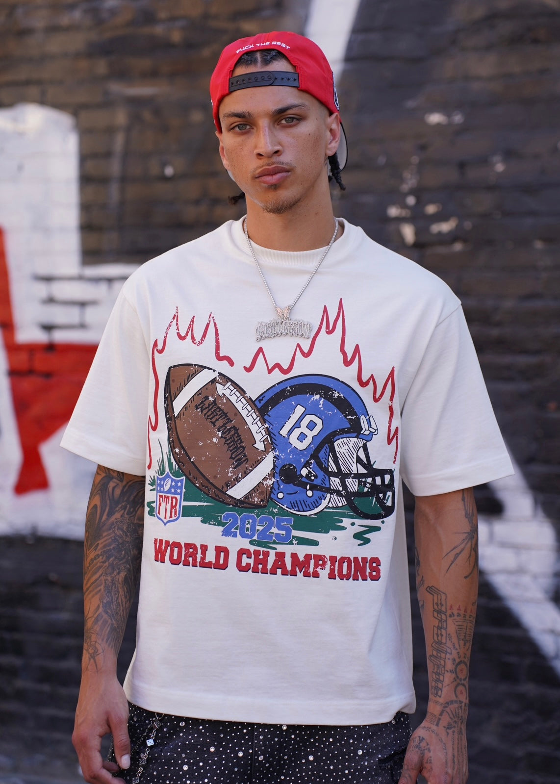 Last Lesson Vintage NFL Logo White T-Shirt