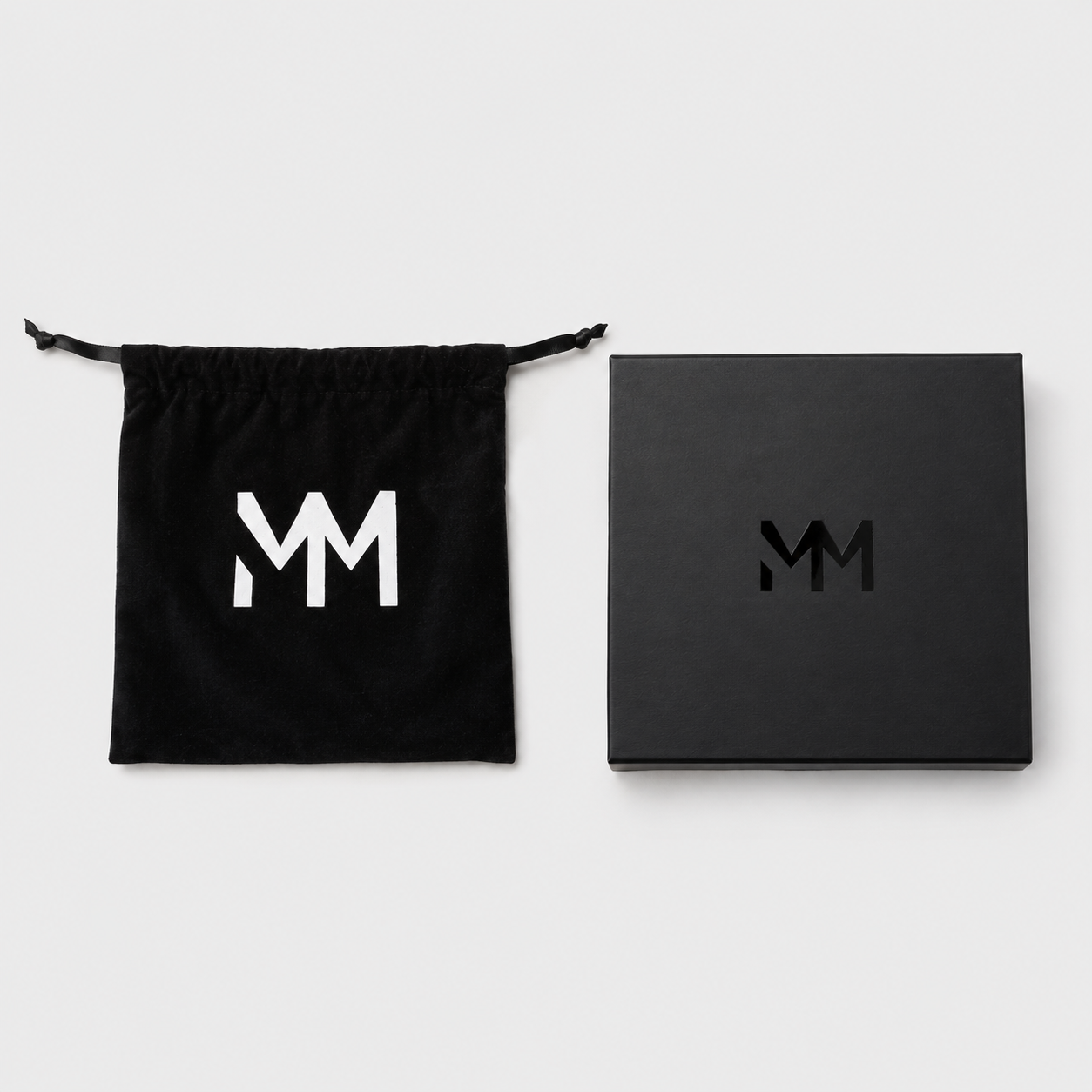 MM London Saffiano Leather Black Belt