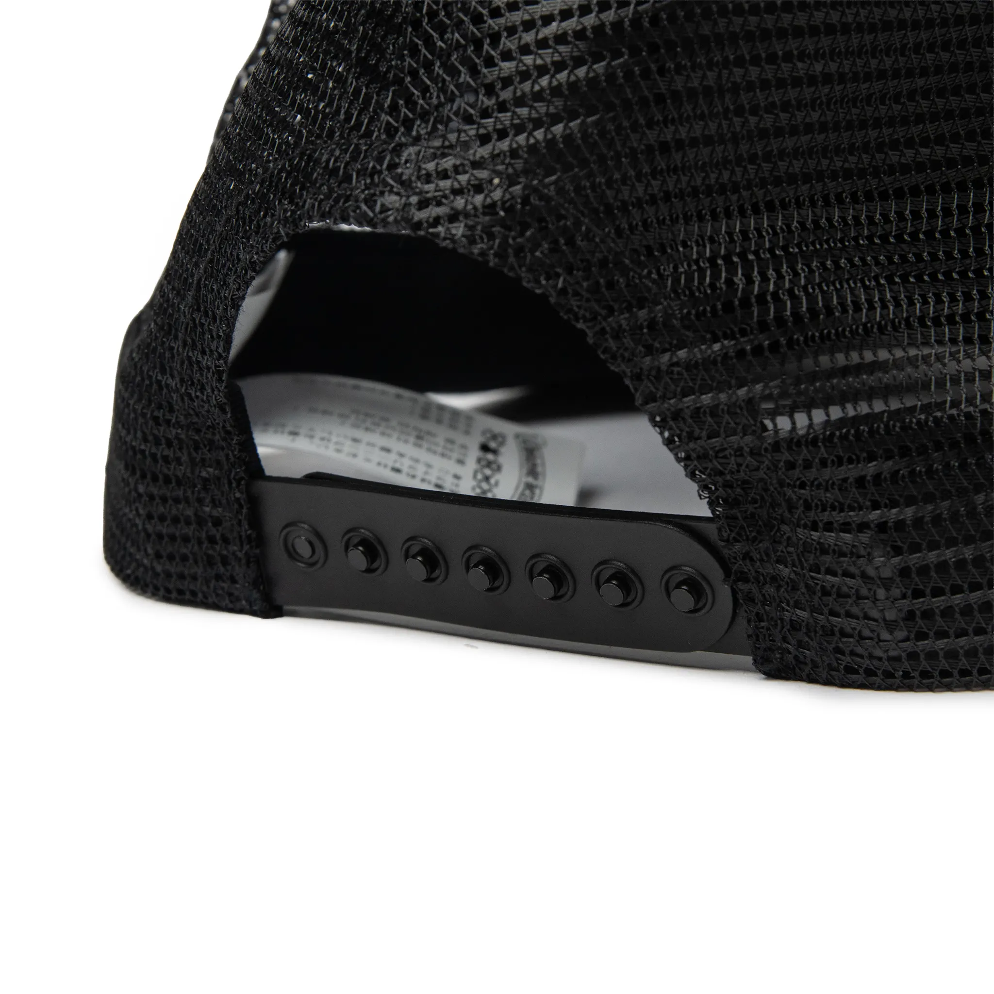 Back Detailed View of Chrome Hearts CH London Black Trucker Cap