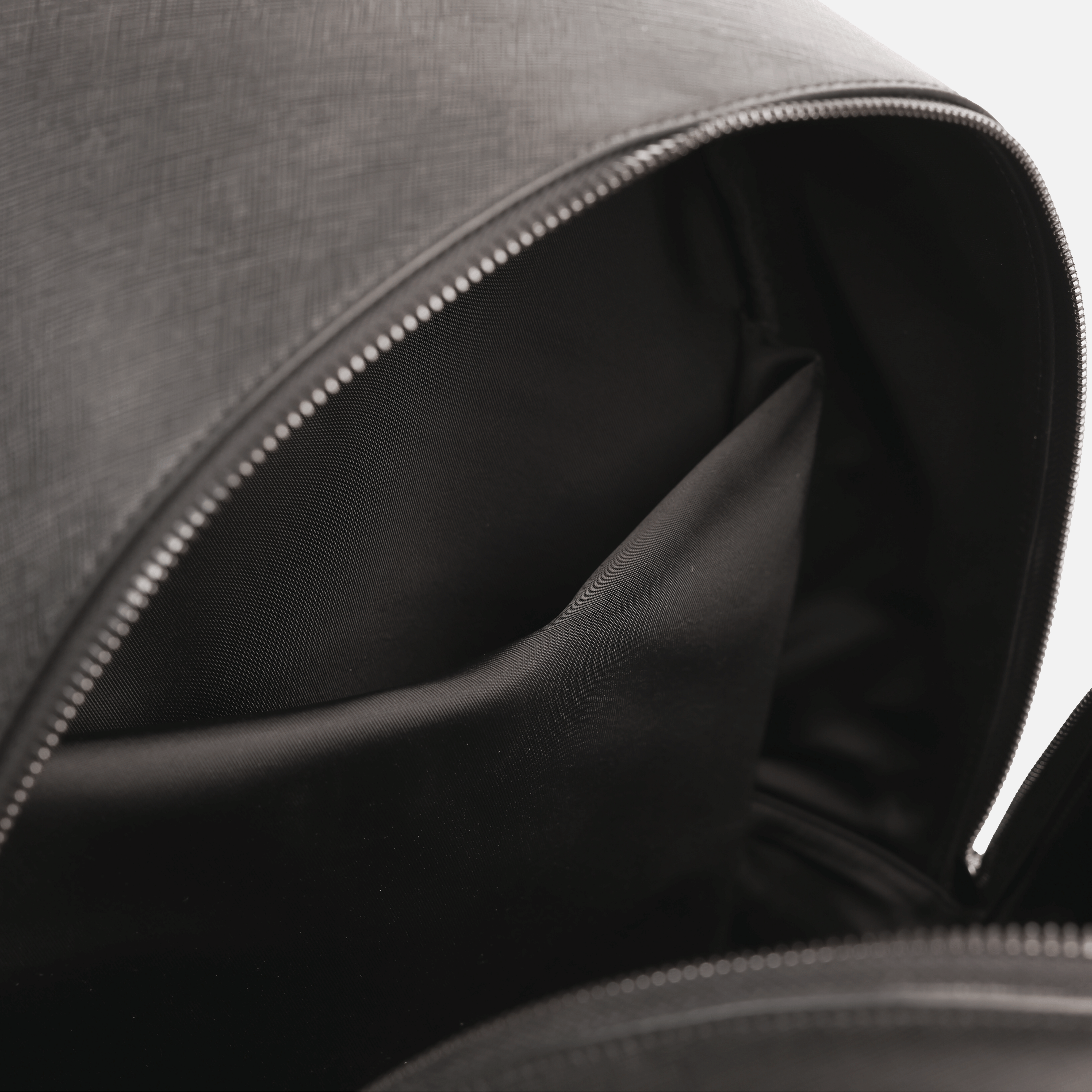 MM London Nardo Saffiano Leather Black Backpack