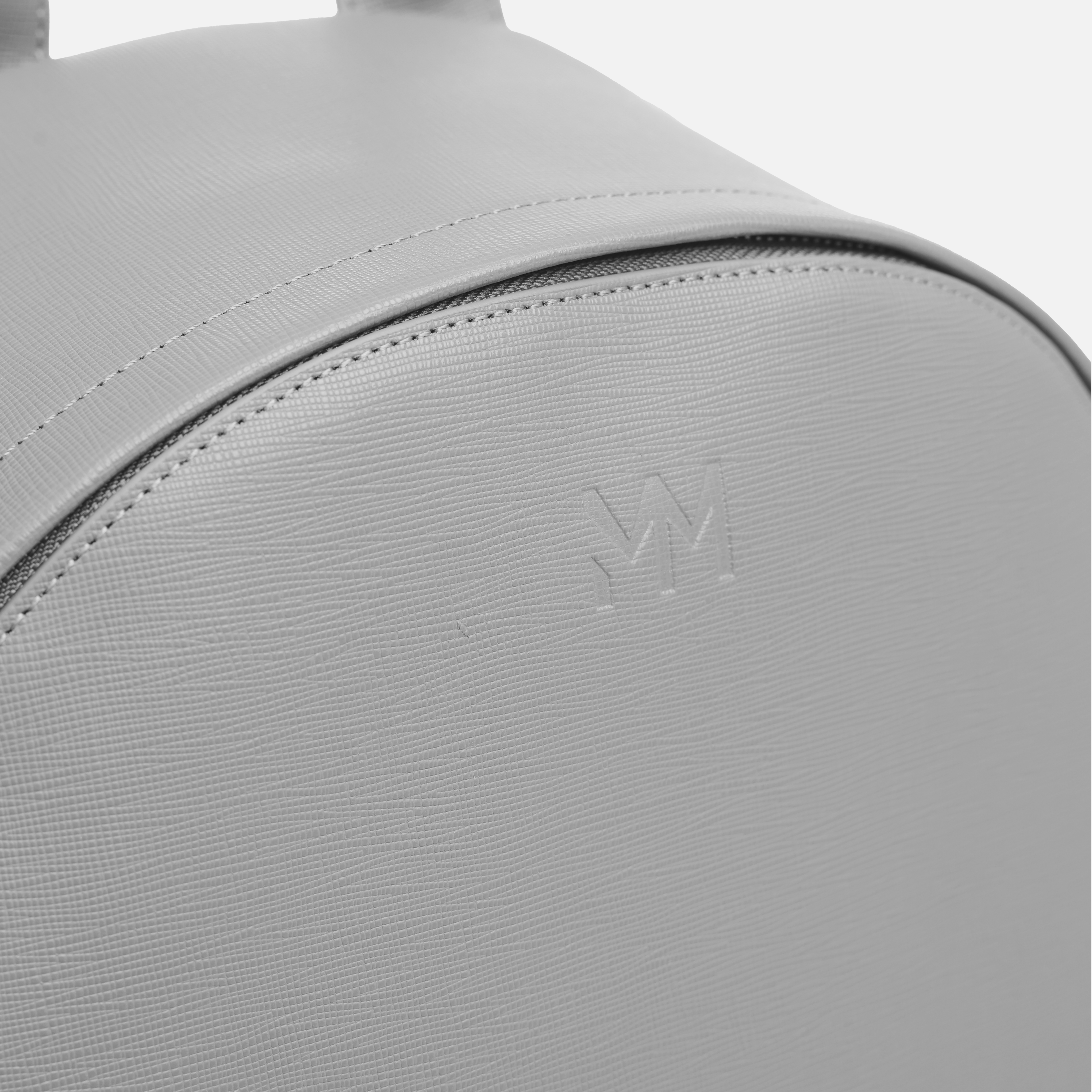 MM London Nardo Saffiano Leather Grey Backpack