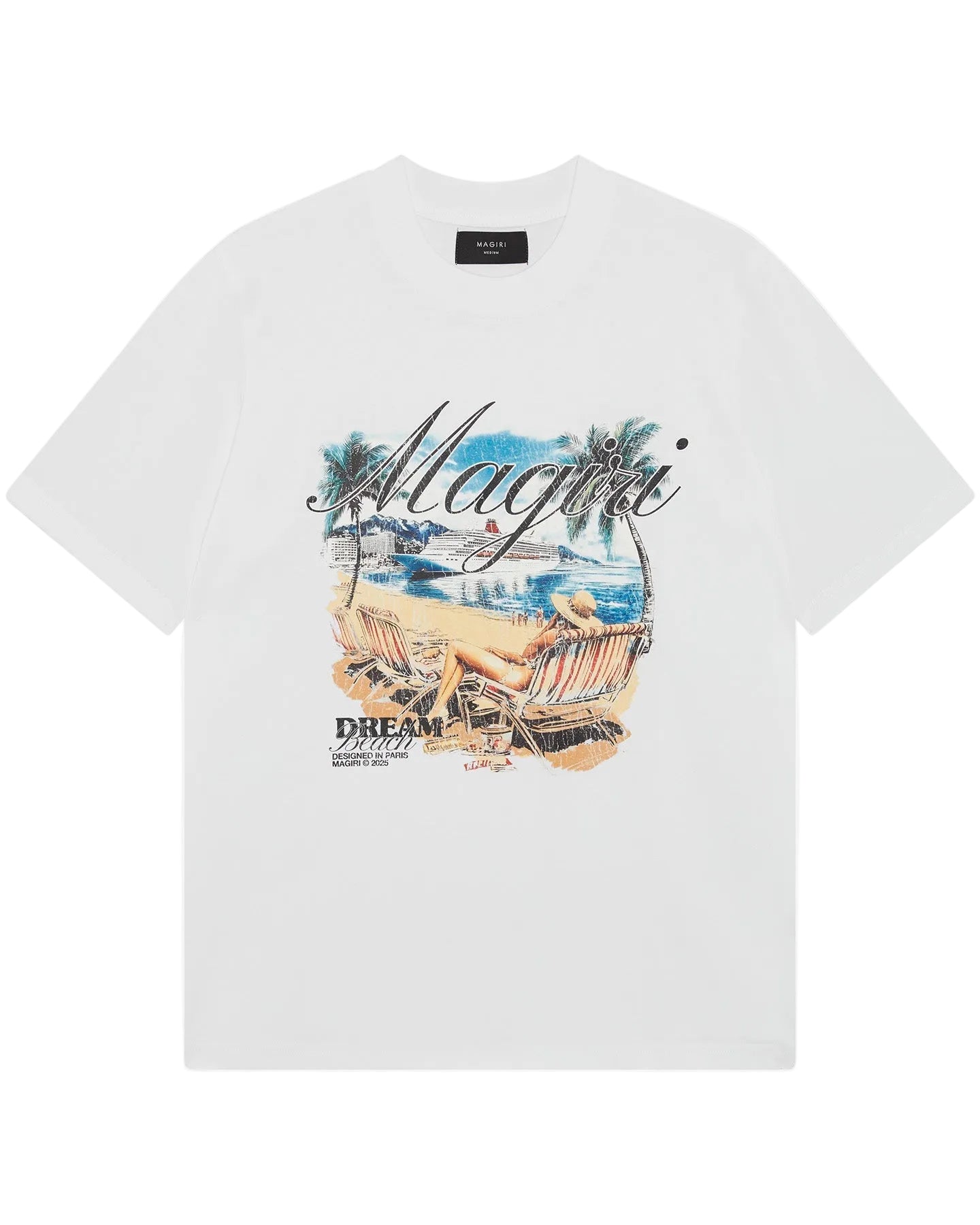 MAGIRI Dream Beach Printed White T-Shirt