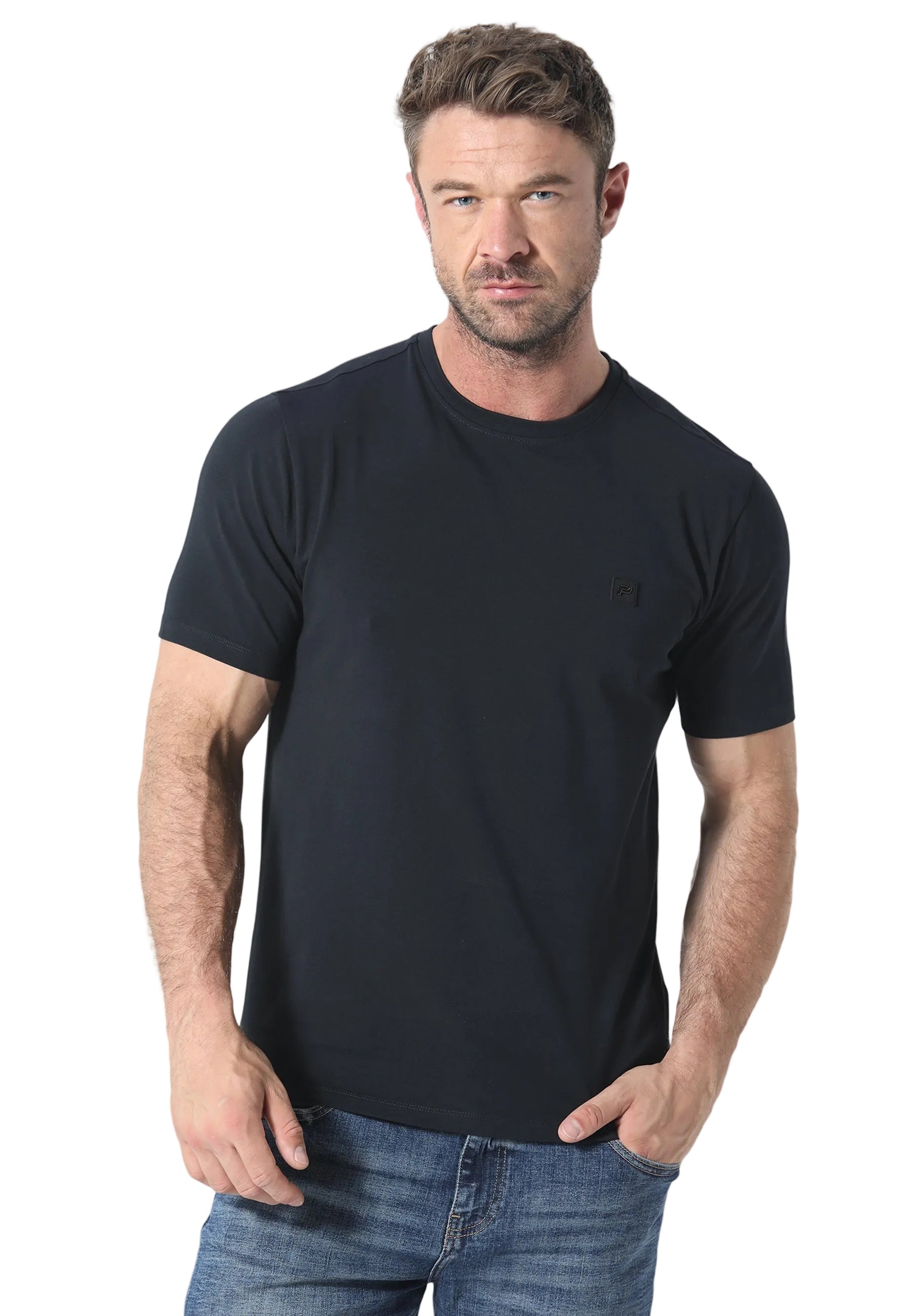 Front View of 883 Police Dover Navy T-Shirt
