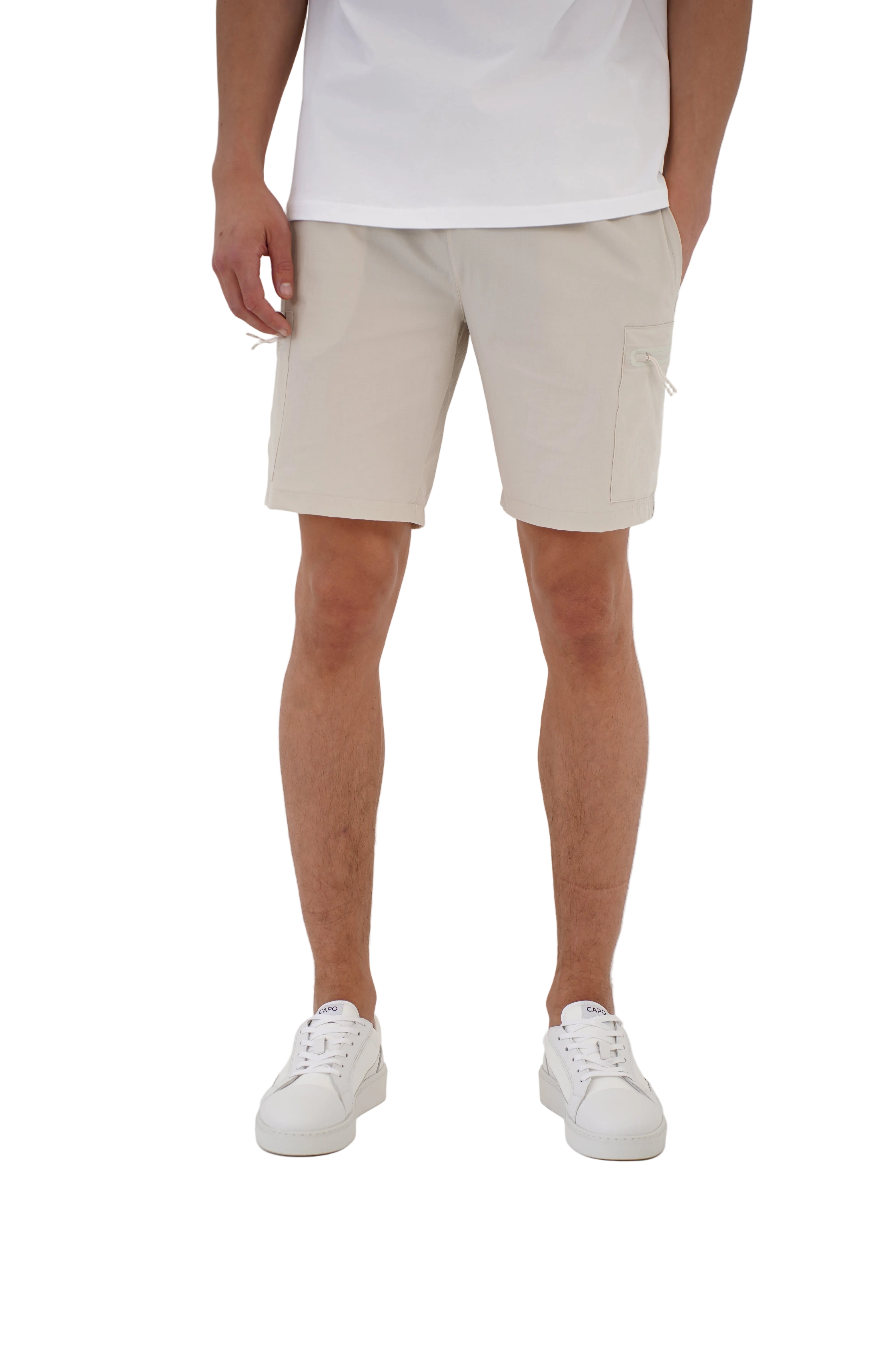 CAPO Utility Tech Cargo Stone Shorts