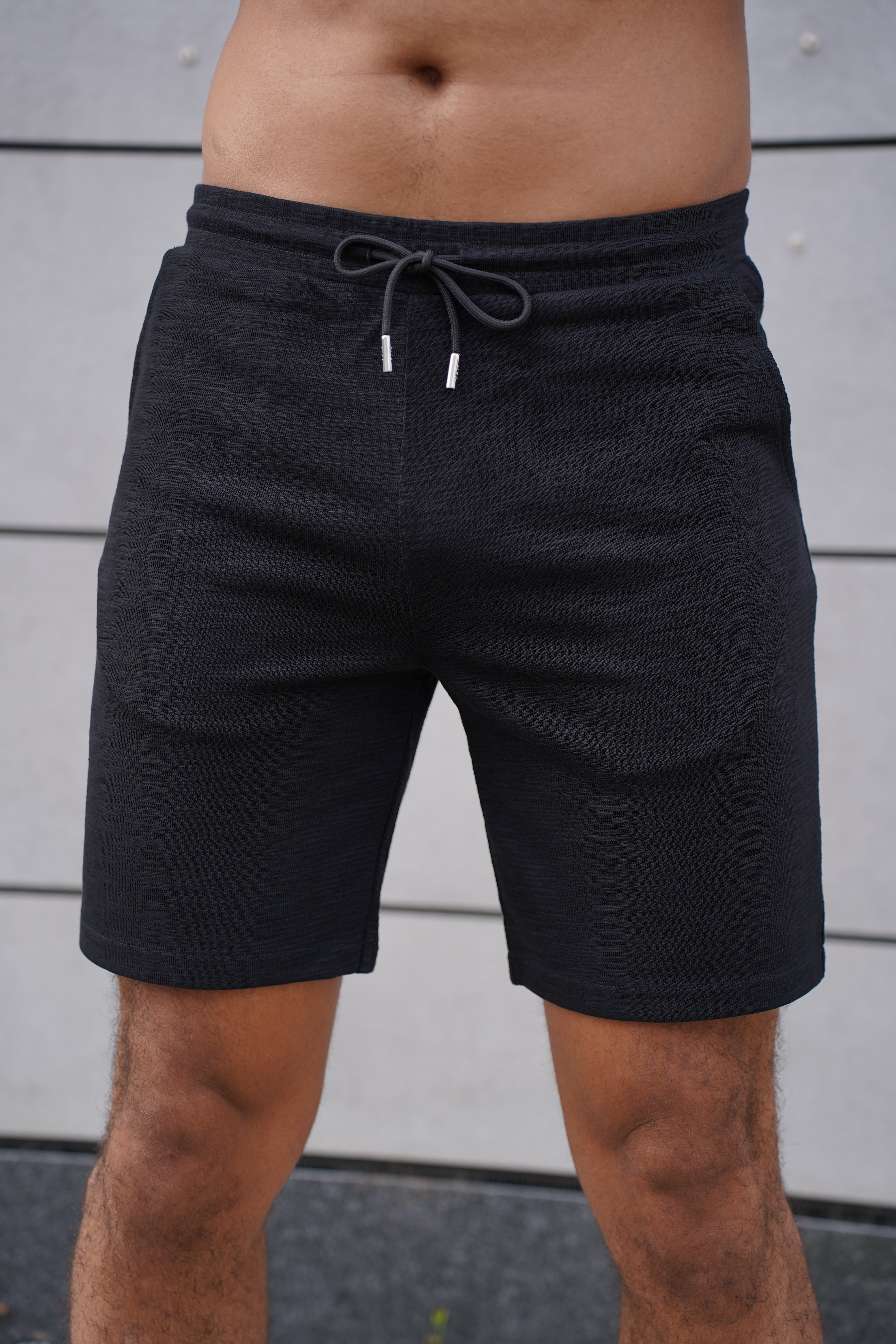 CAPO Jersey Slub Black Shorts