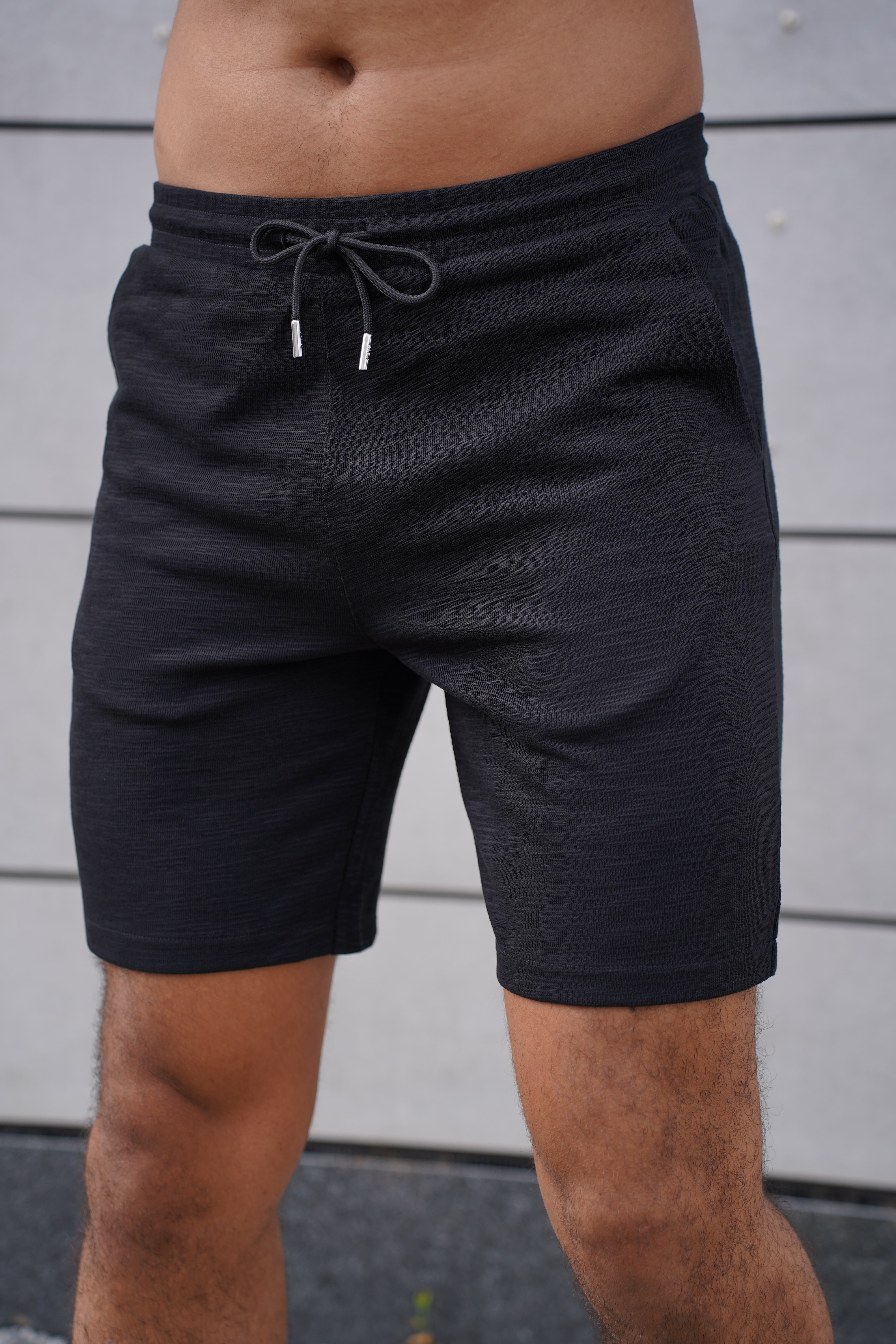 CAPO Jersey Slub Black Shorts