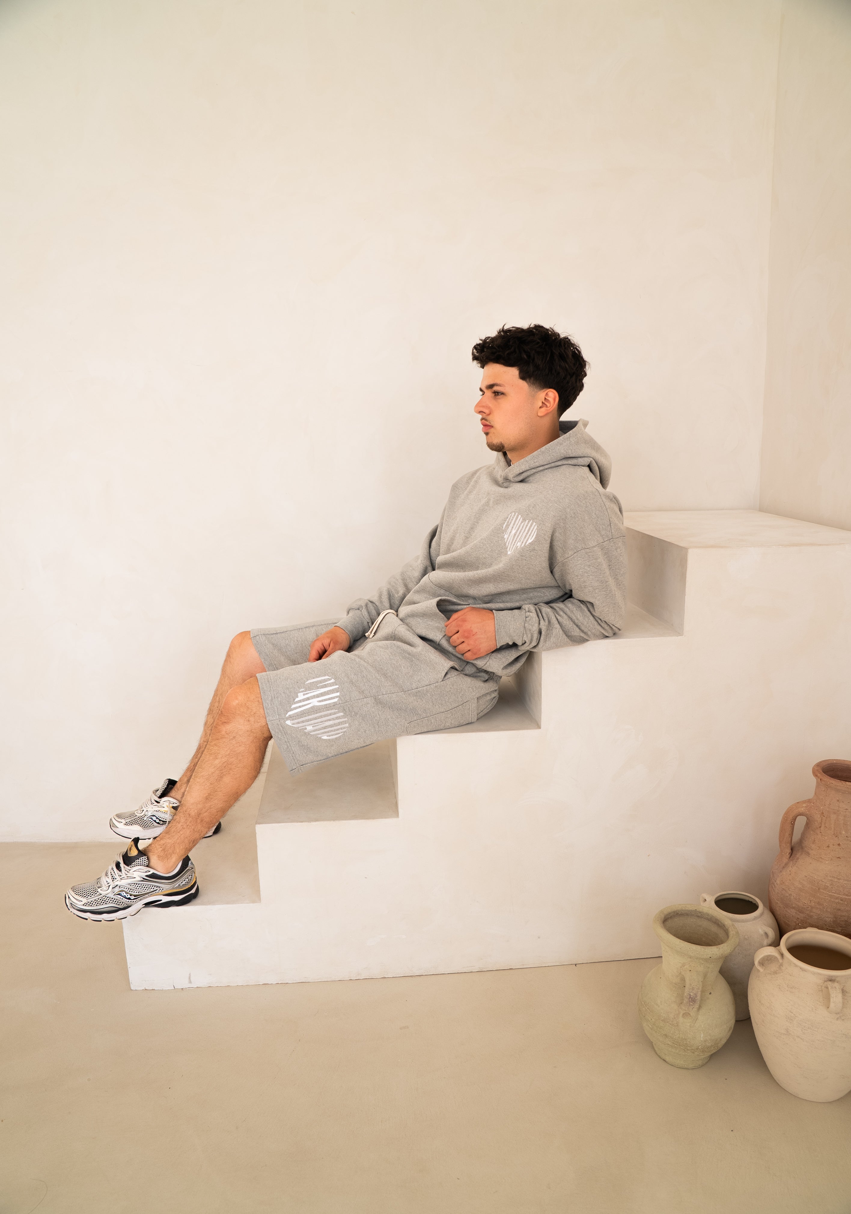 Cardair Embroidered Heart Grey Hoodie