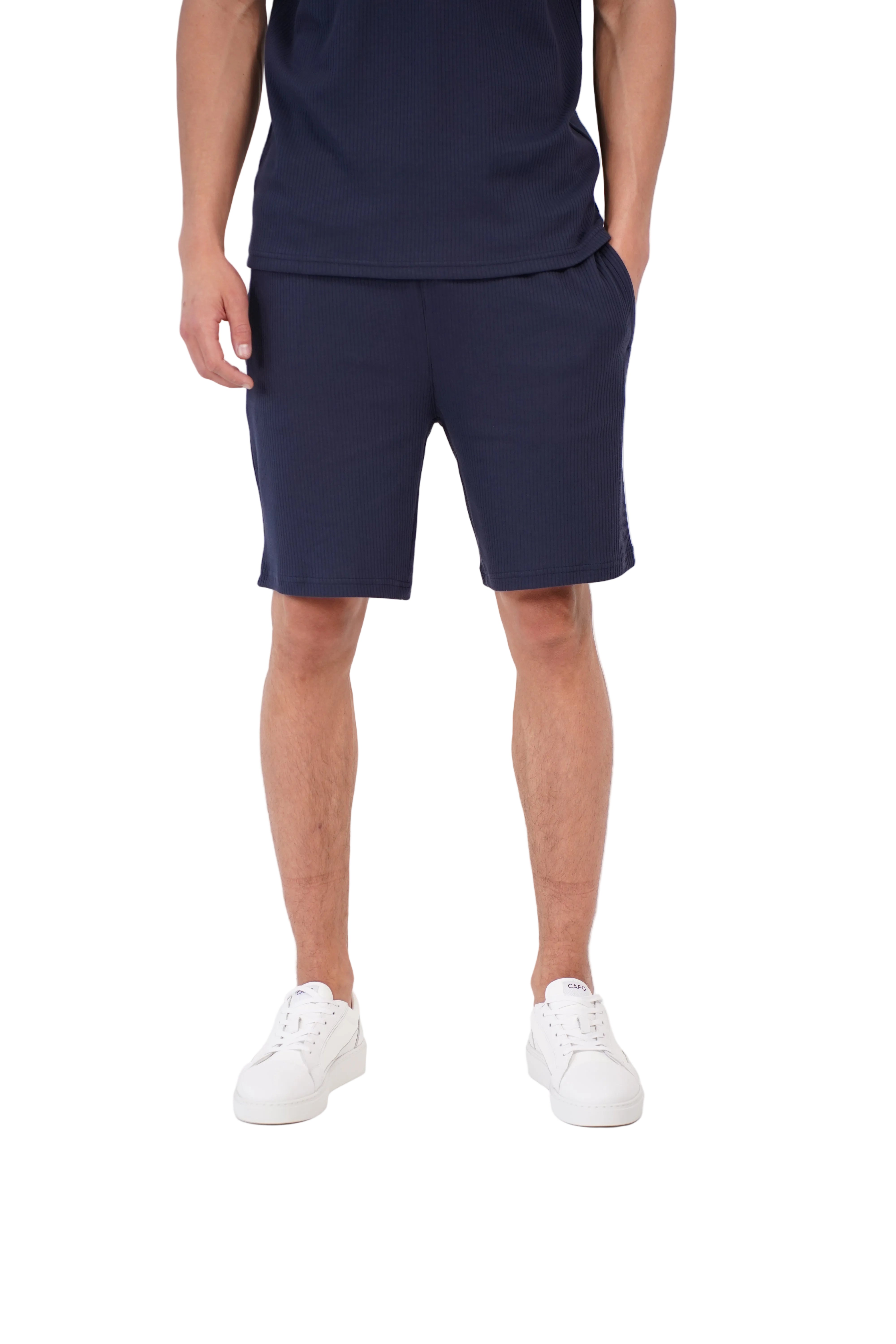 CAPO Pleated Navy Shorts