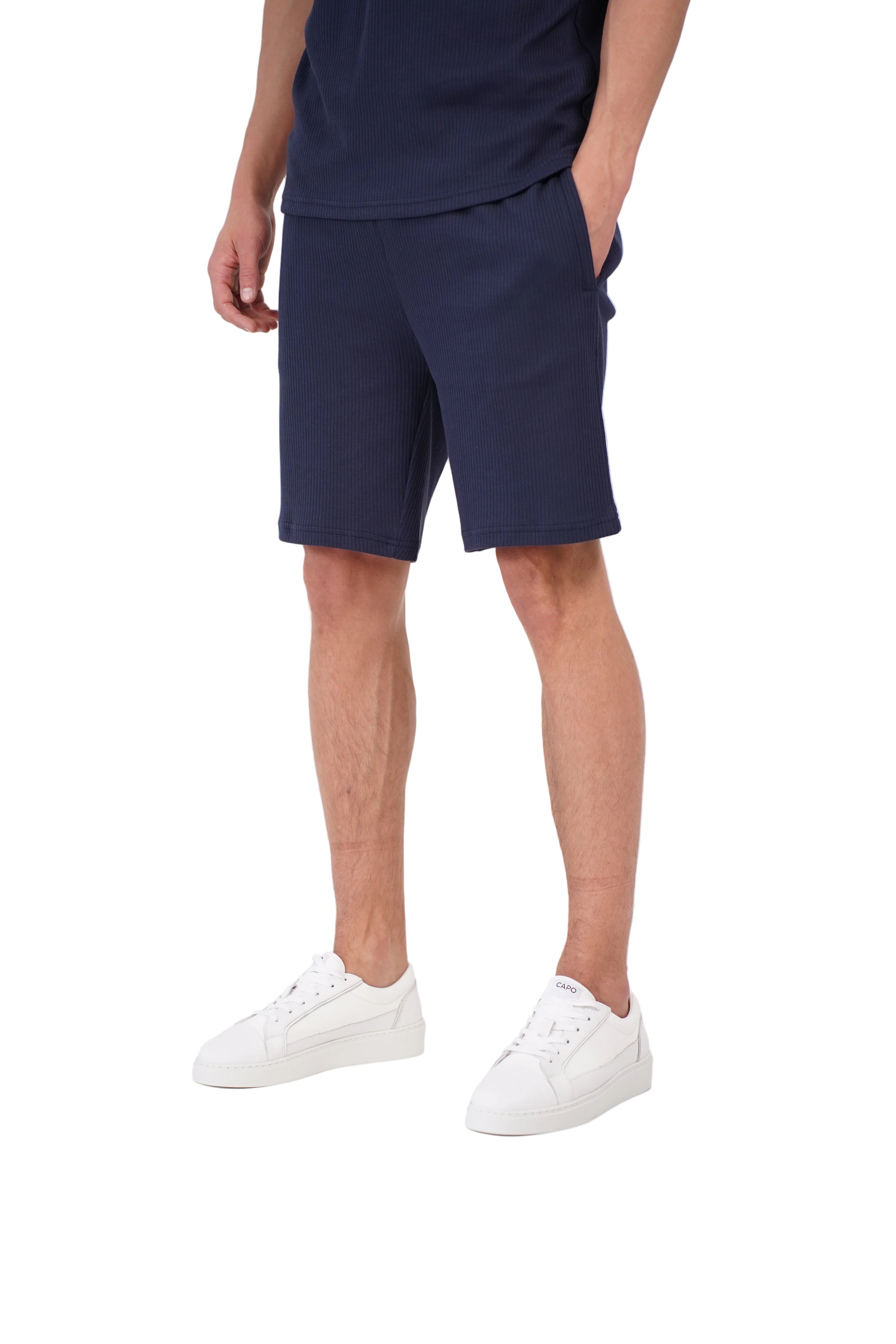 CAPO Pleated Navy Shorts