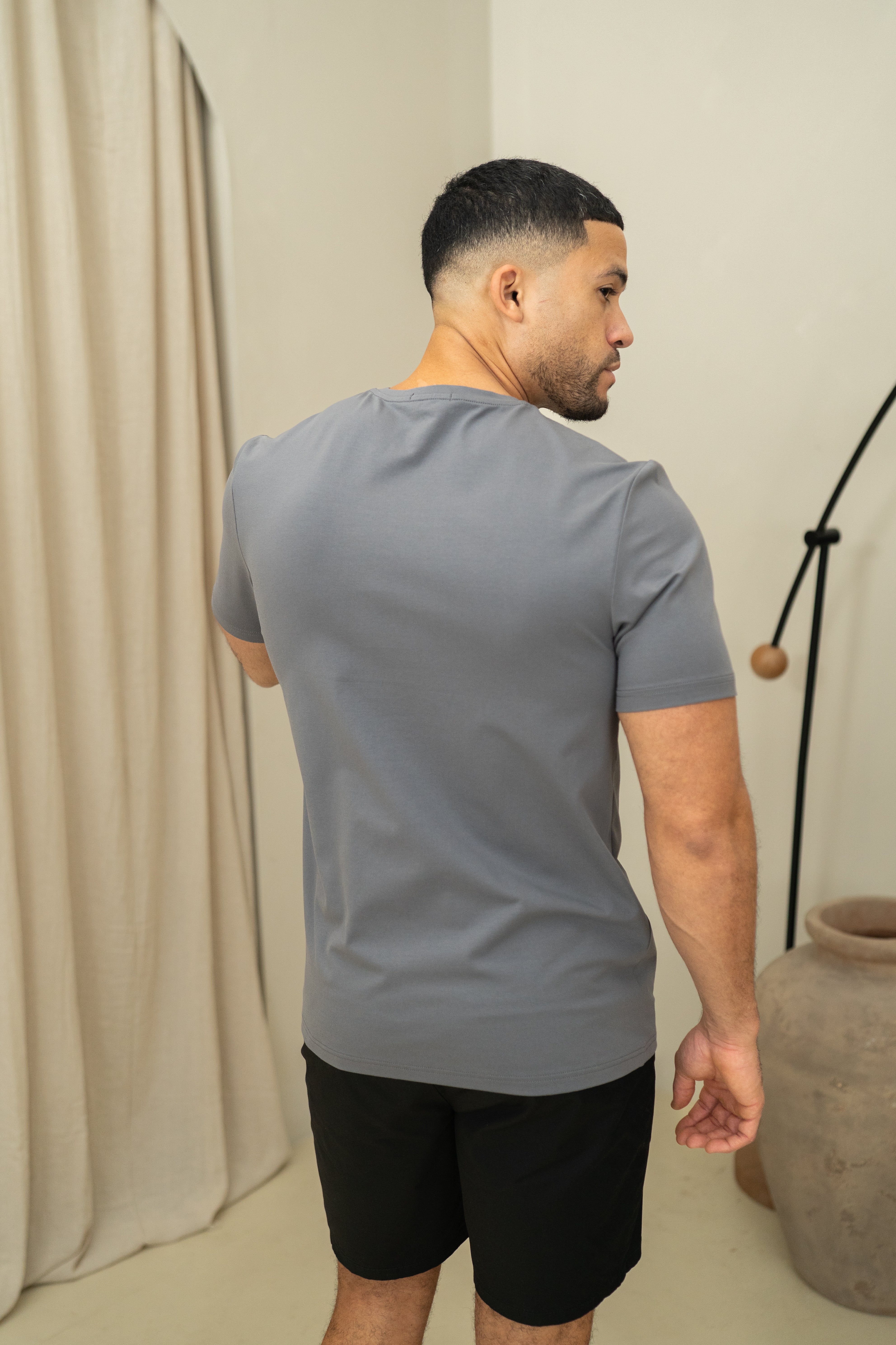 CAPO Every Day Crew Neck Cotton Slate Grey T-Shirt