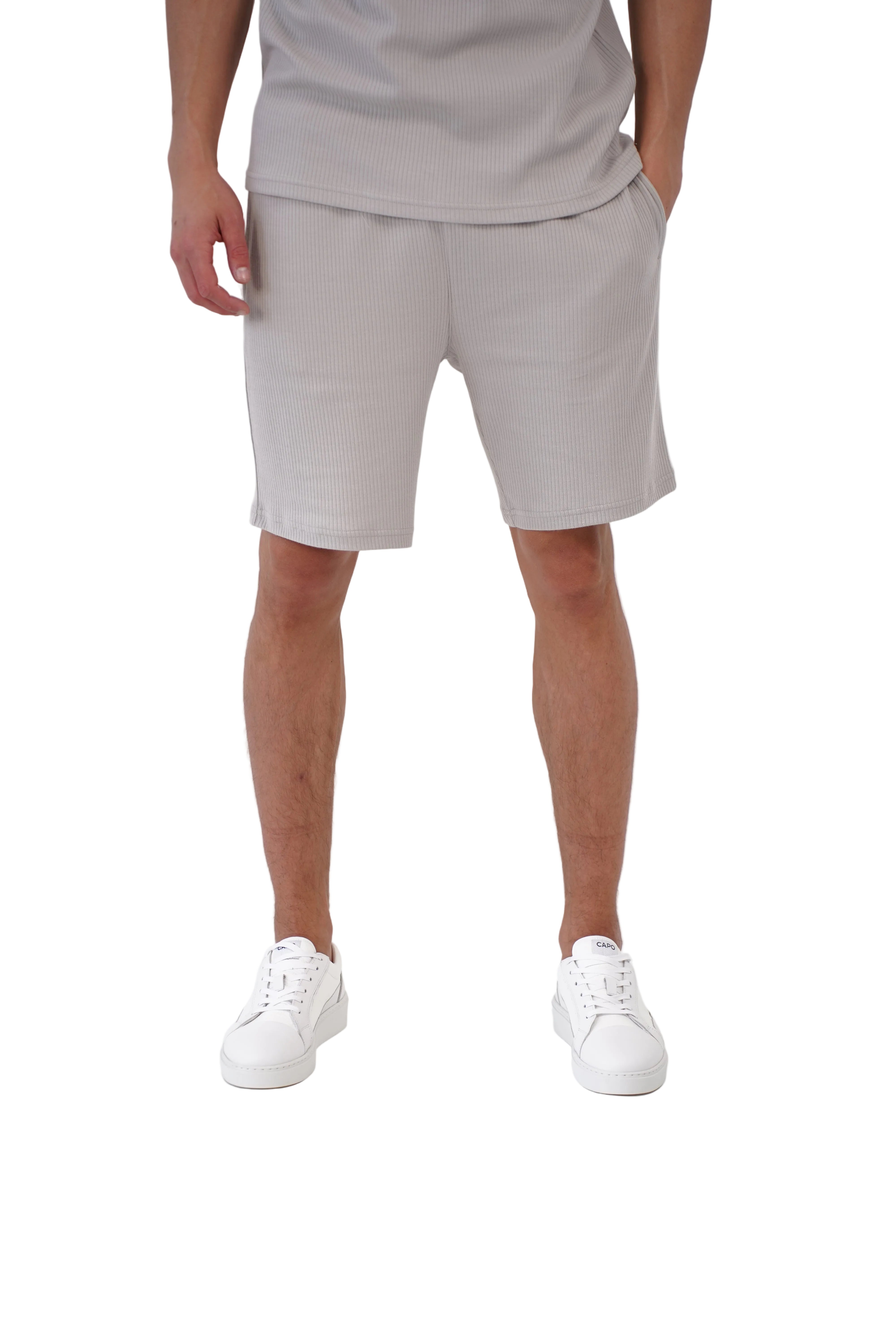 CAPO Pleated Light Grey Shorts