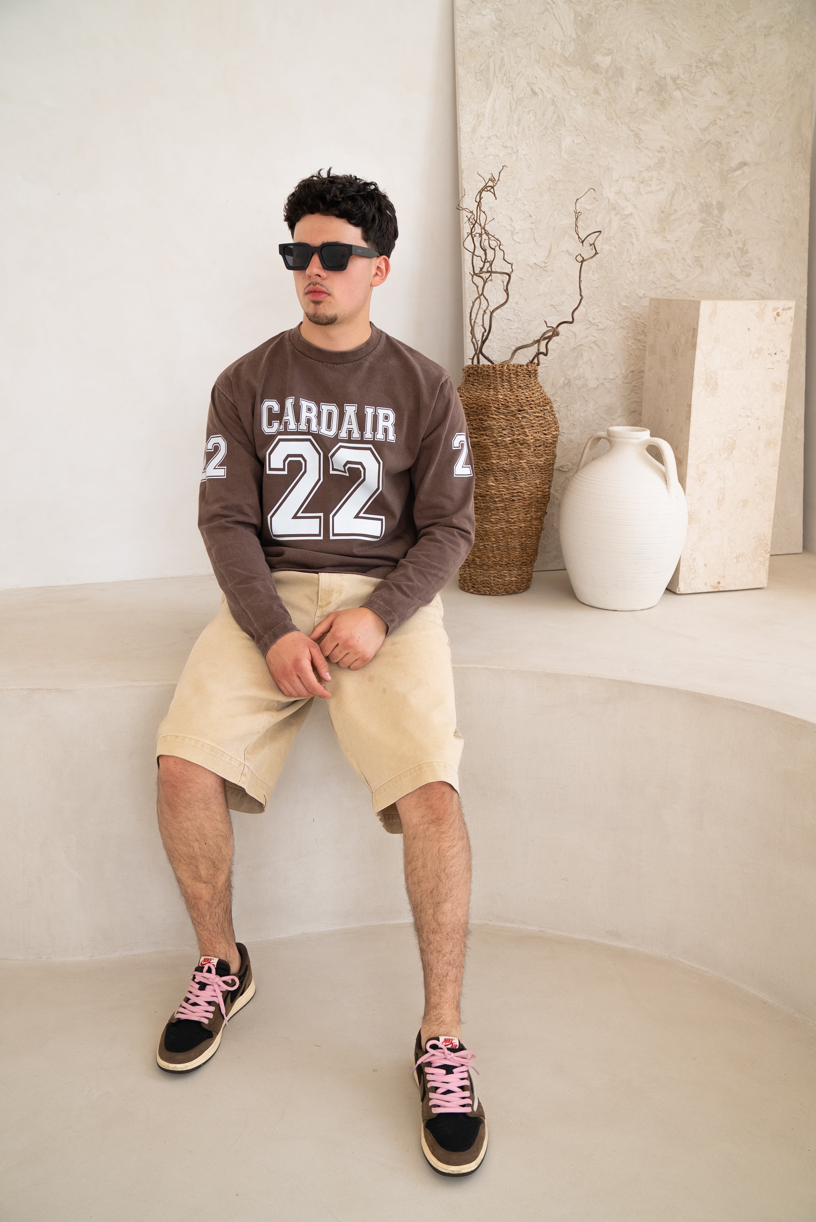 Cardair Varsity L/S Brown T-Shirt
