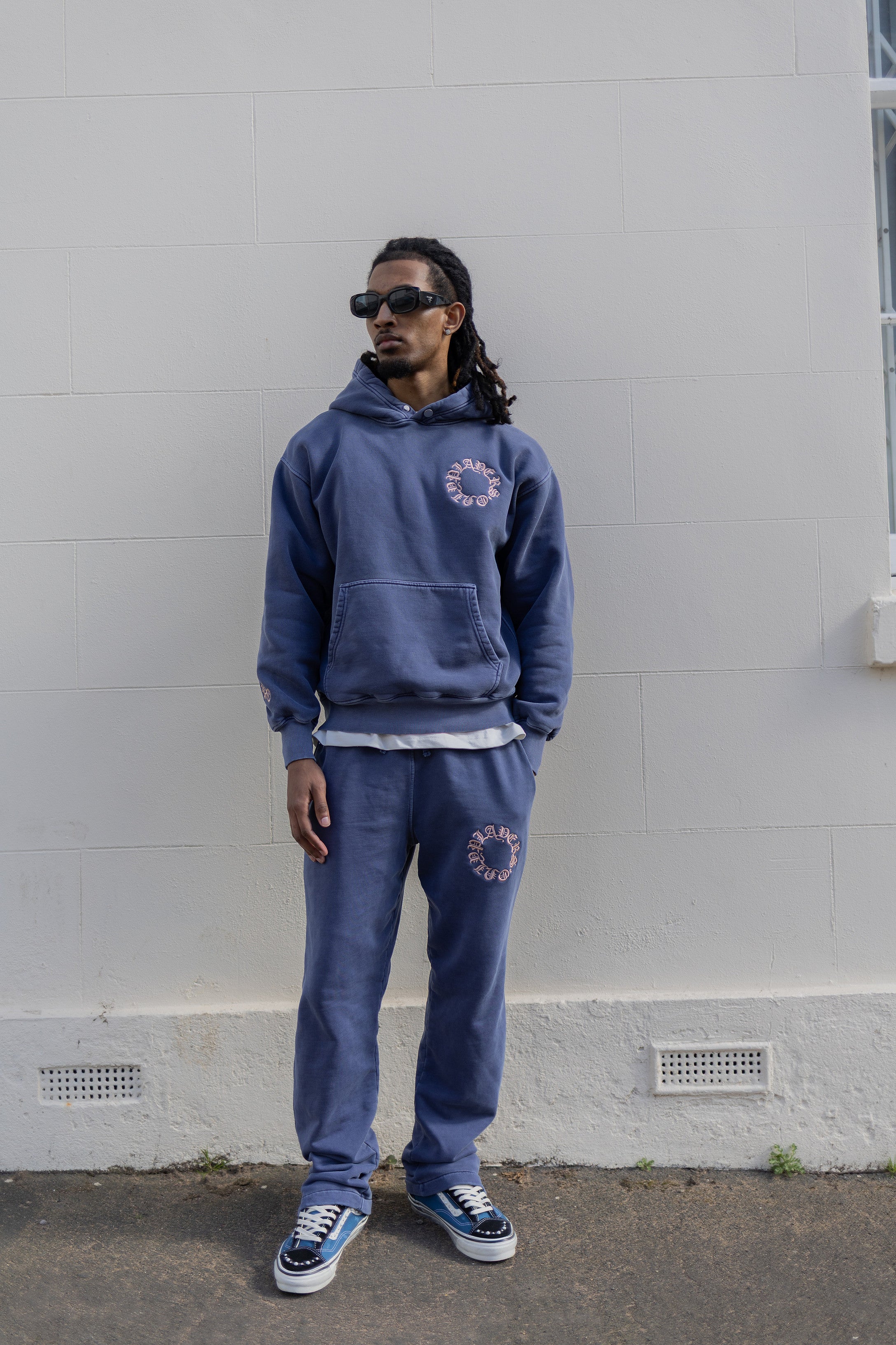 Players Only Embroidered Washed Navy Hoodie